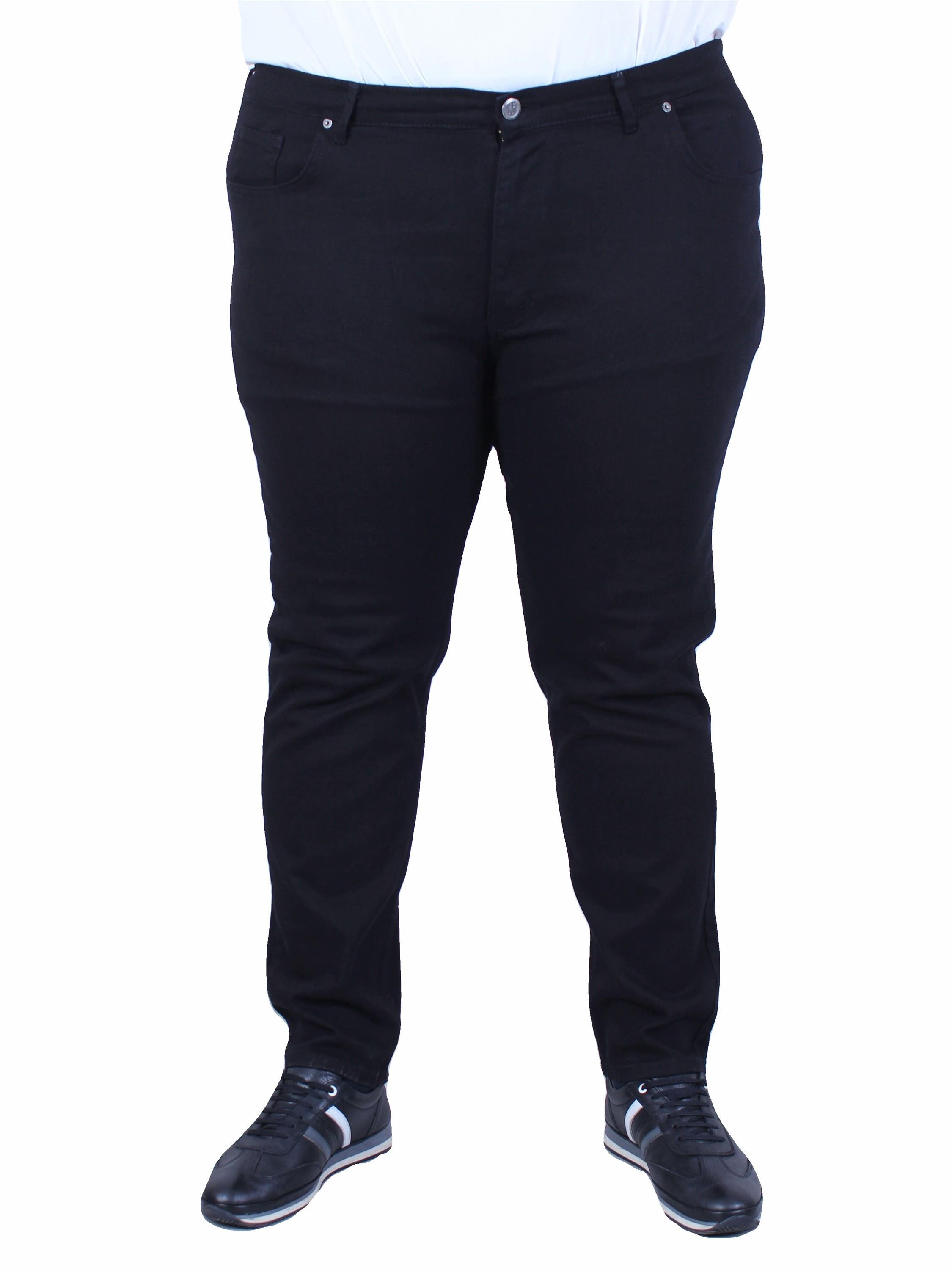 Mocgrande Büyük Beden Klasik 5 Cep Gabardin Pantolon 11915 SIYAH