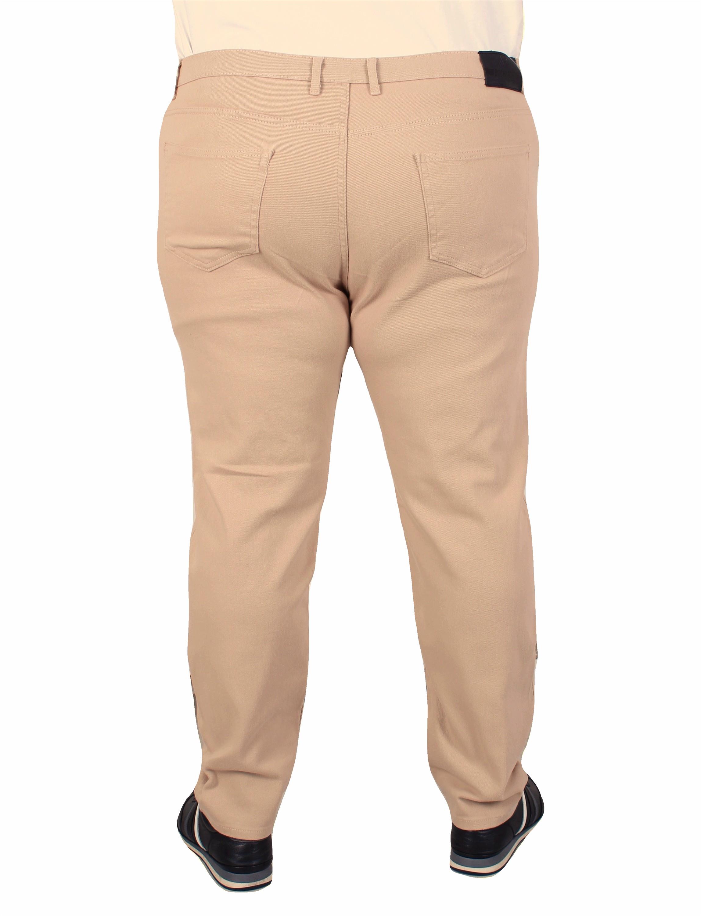 Mocgrande Büyük Beden Klasik 5 Cep Gabardin Pantolon 11915 BEJ