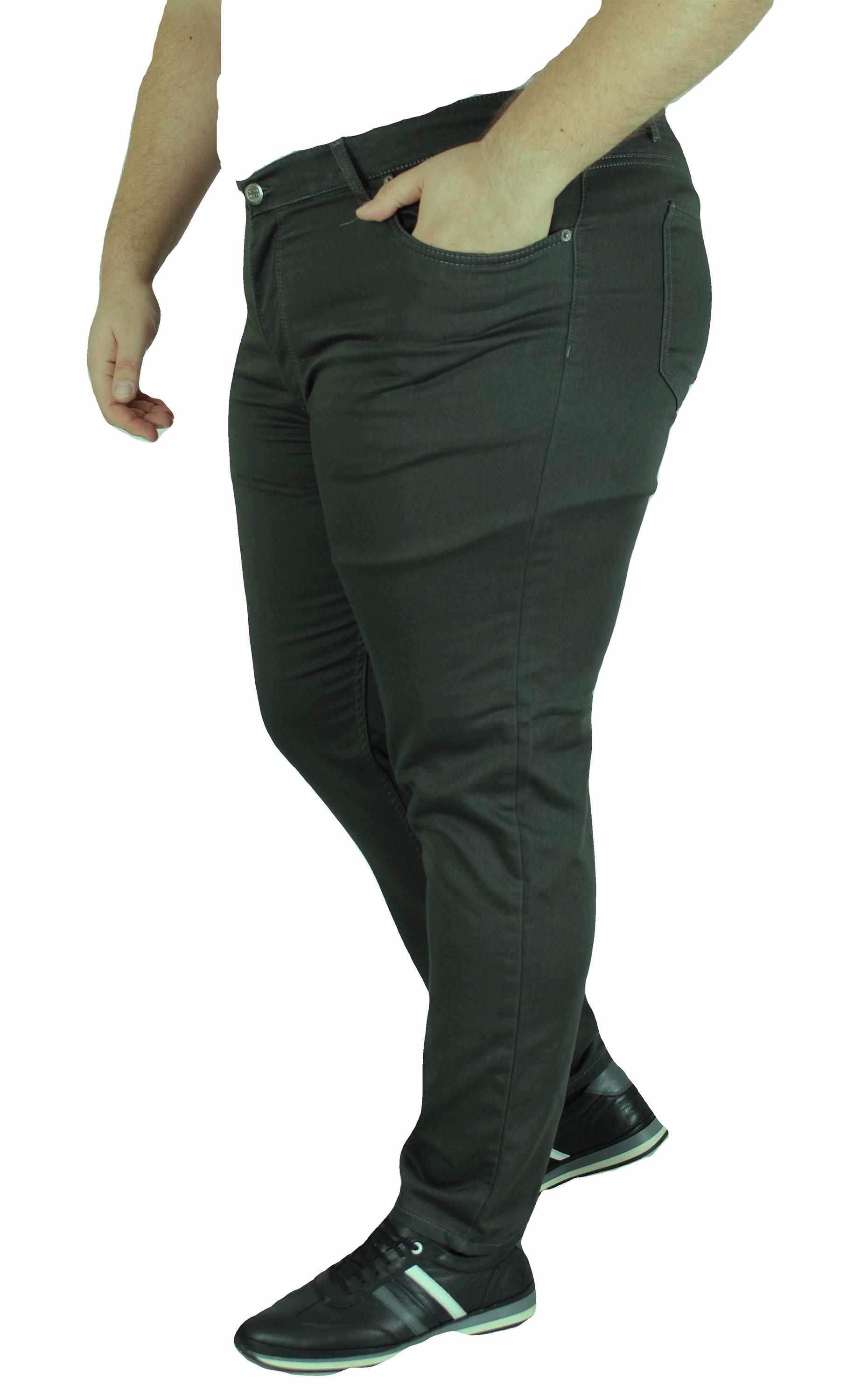 Mocgrande Büyük Beden Klasik 5 Cep Pantolon Venedik 11916 HAKI