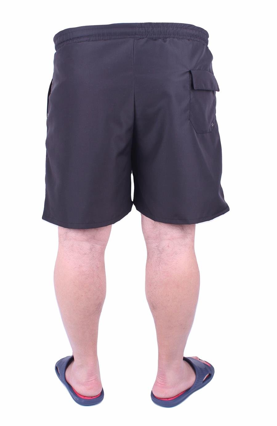 Mocgrande Büyük Beden Klasik Deniz Şortu 23677 SIYAH