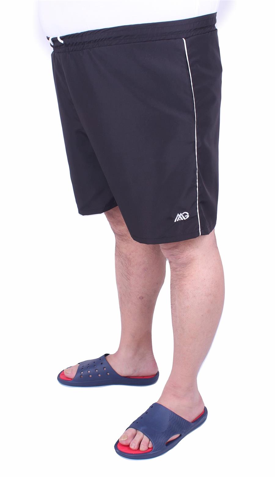 Mocgrande Büyük Beden Klasik Deniz Şortu 23677 SIYAH