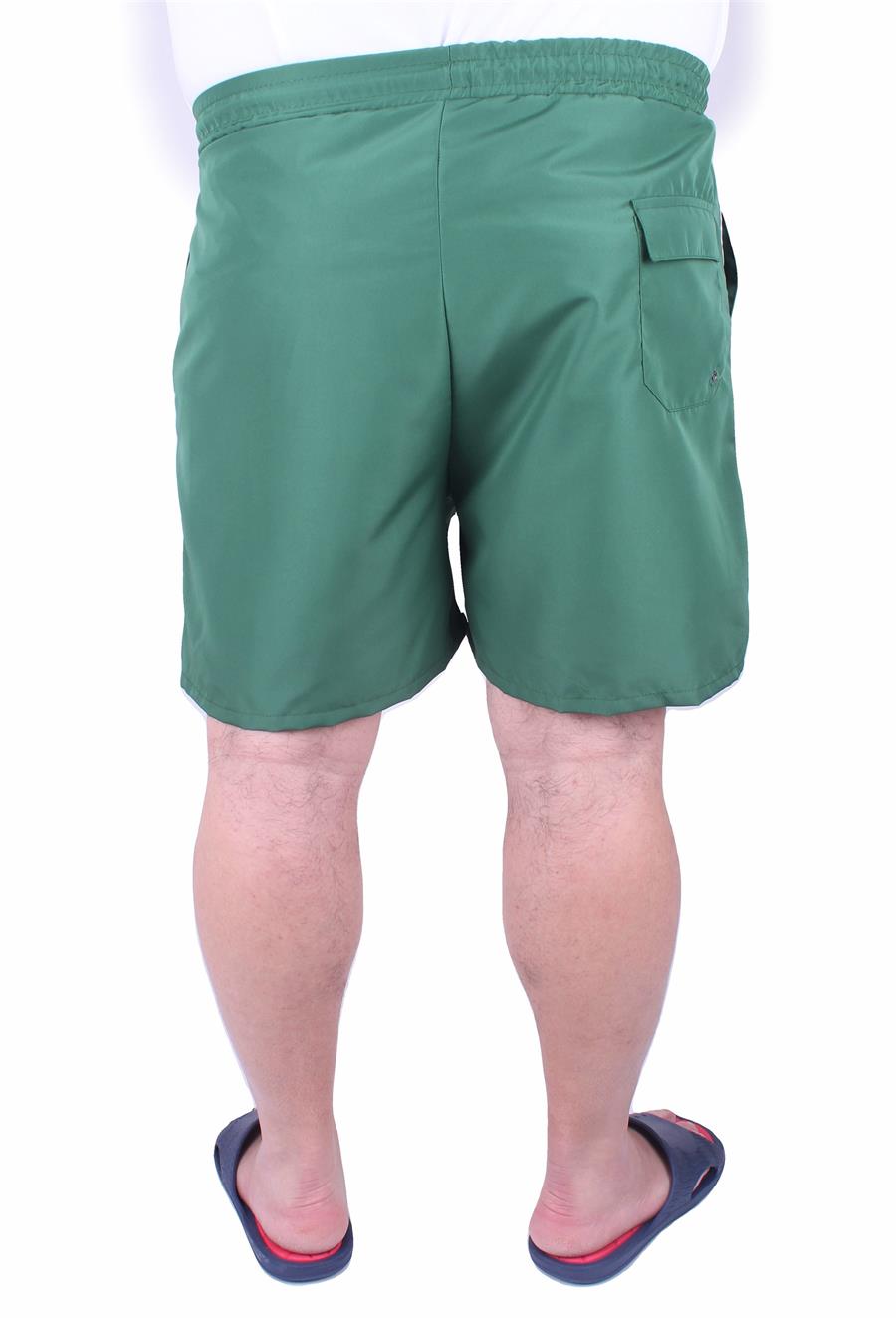 Mocgrande Büyük Beden Klasik Deniz Şortu 23677 YESIL