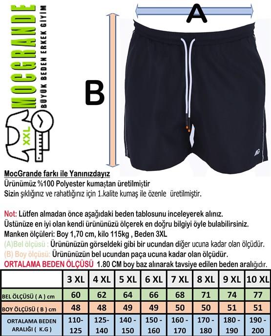 Mocgrande Büyük Beden Klasik Deniz Şortu 23677 SAKS