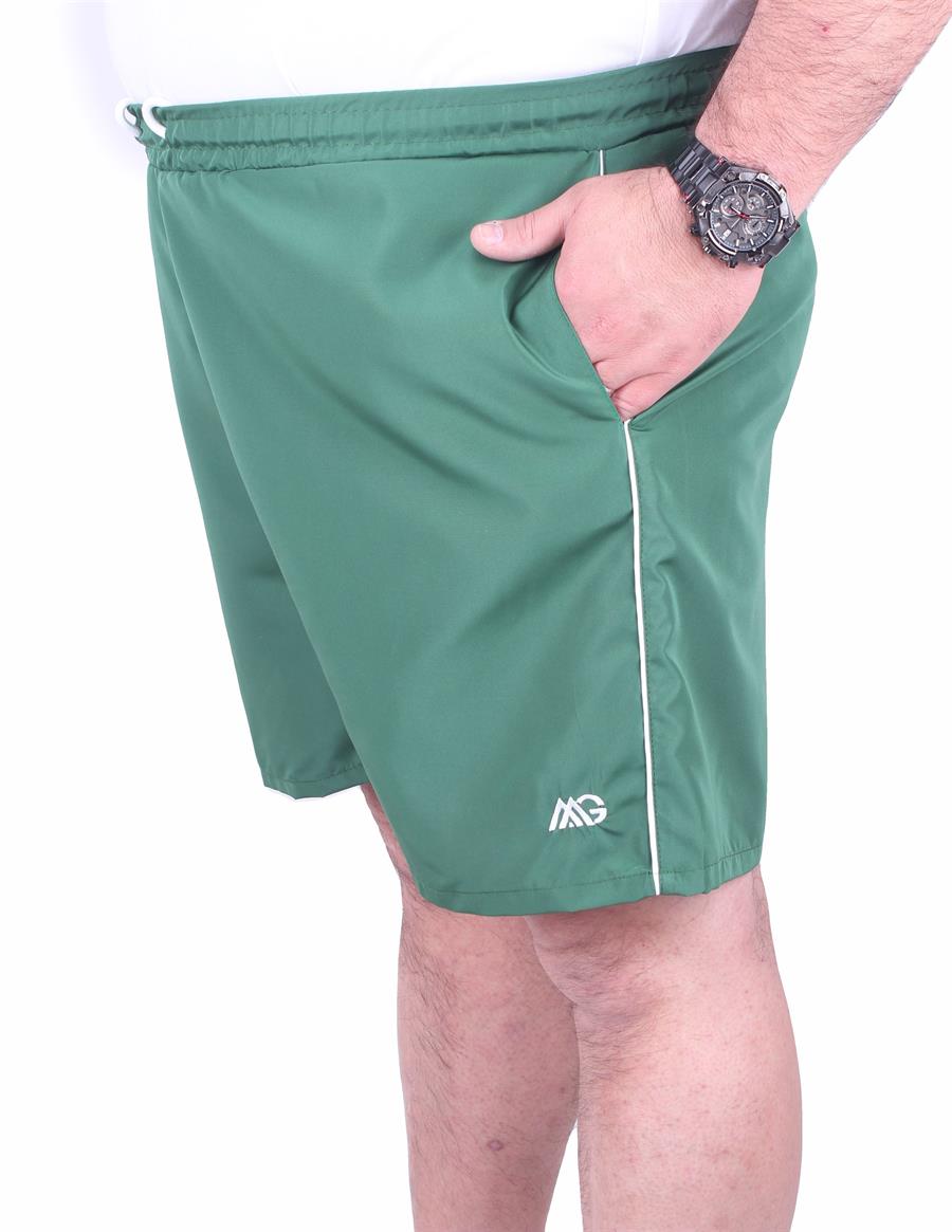 Mocgrande Büyük Beden Klasik Deniz Şortu 23677 YESIL