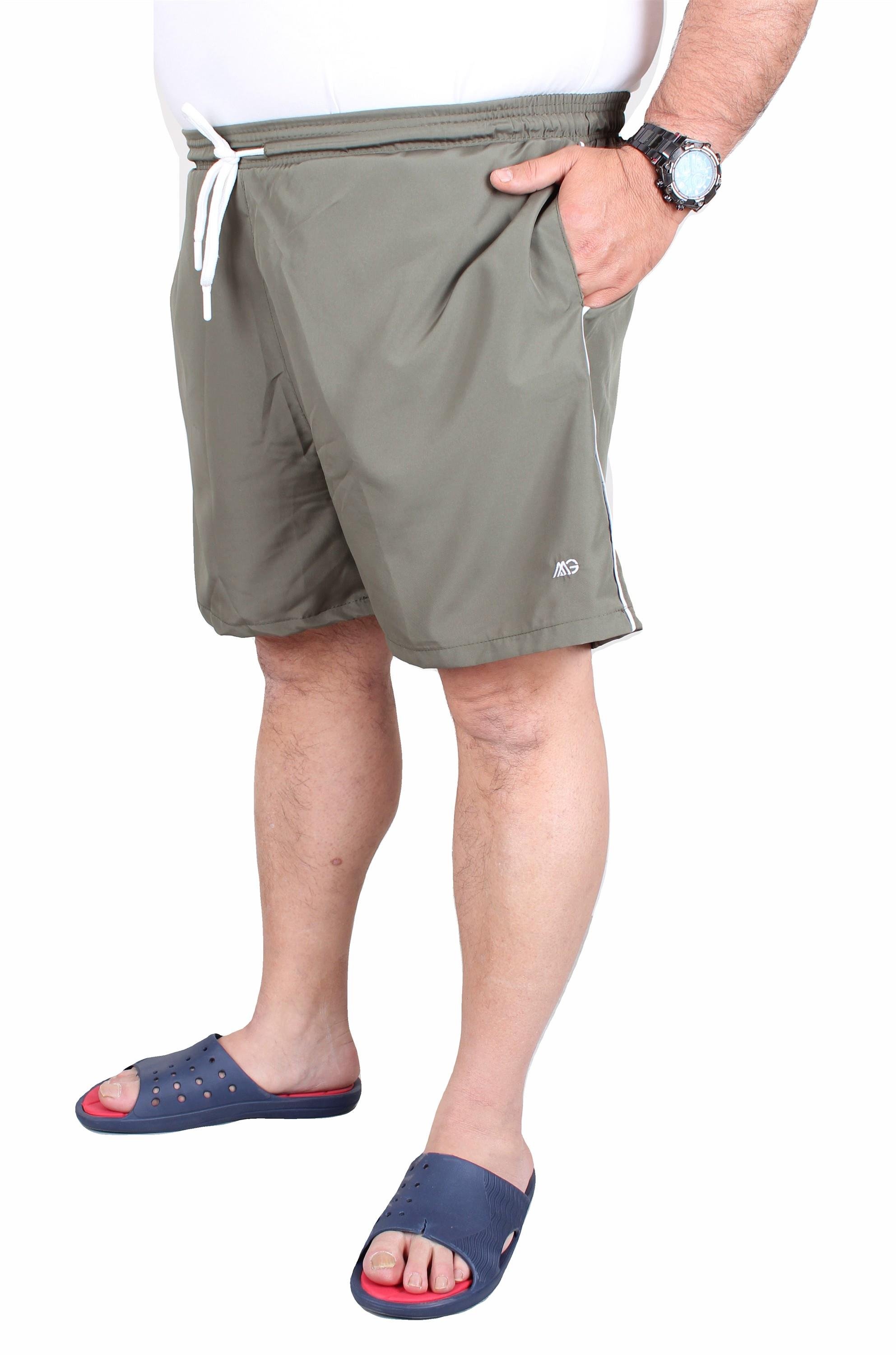 Mocgrande Büyük Beden Klasik Deniz Şortu 23677 HAKI