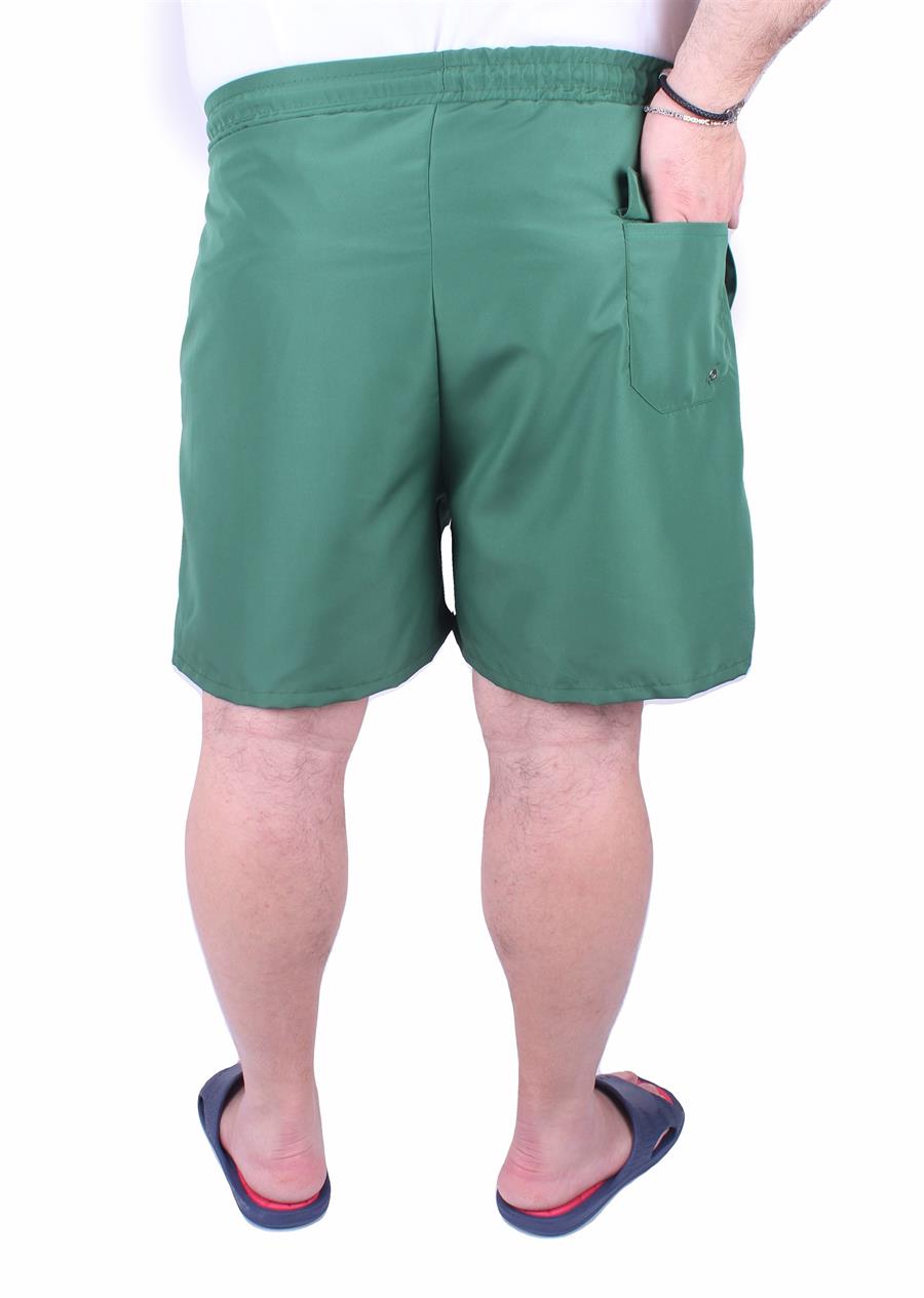 Mocgrande Büyük Beden Klasik Deniz Şortu 23677 YESIL