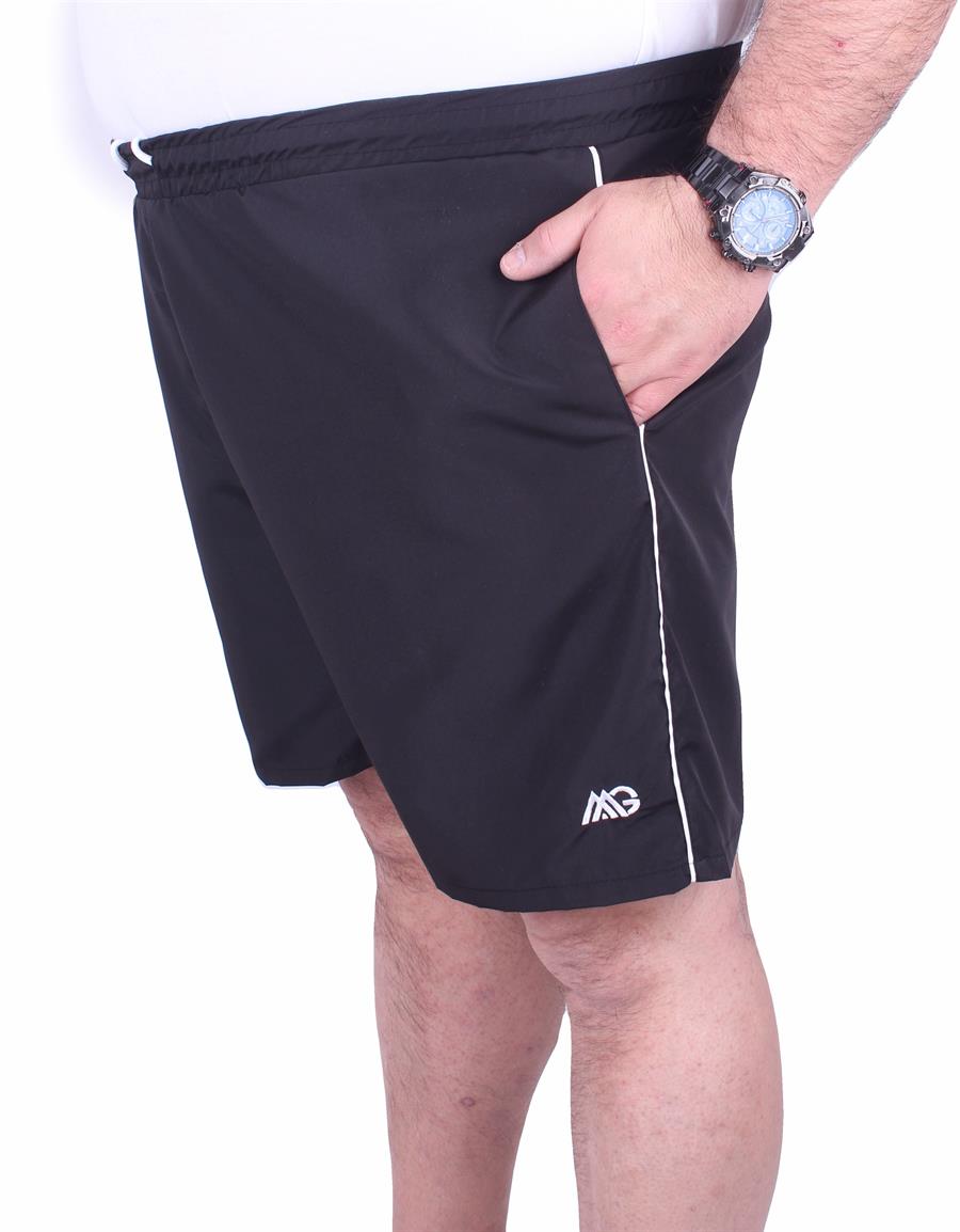 Mocgrande Büyük Beden Klasik Deniz Şortu 23677 SIYAH