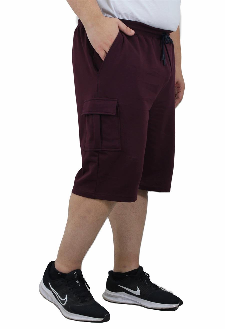 Mocgrande Büyük Beden Komando Cep Penye Şort 23602 MURDUM