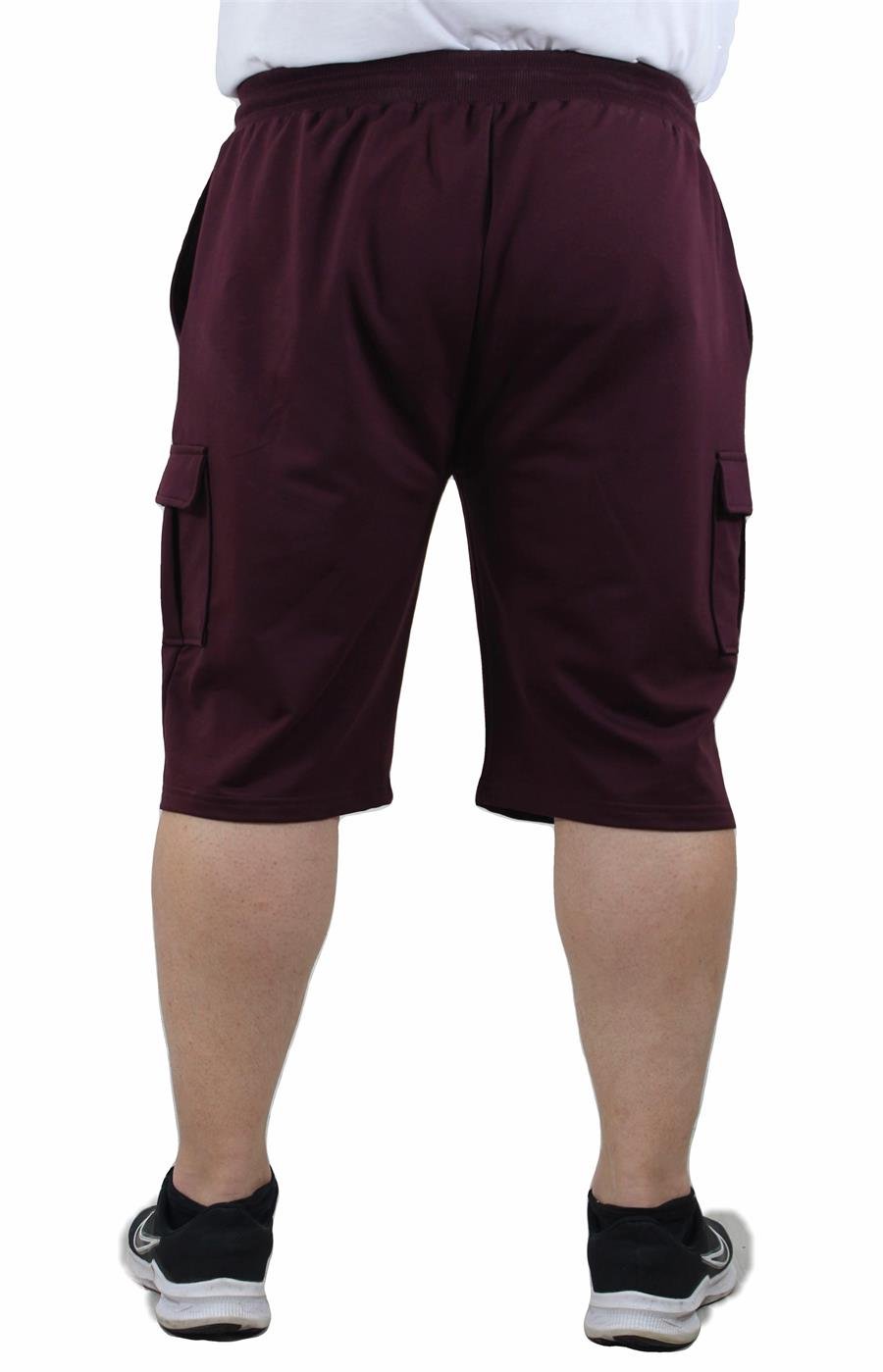 Mocgrande Büyük Beden Komando Cep Penye Şort 23602 MURDUM