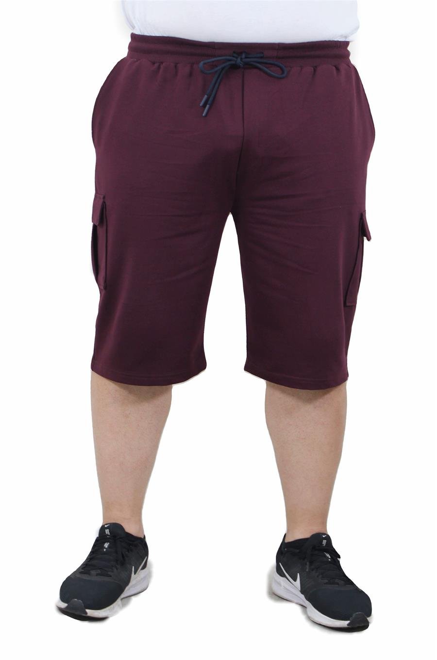 Mocgrande Büyük Beden Komando Cep Penye Şort 23602 MURDUM