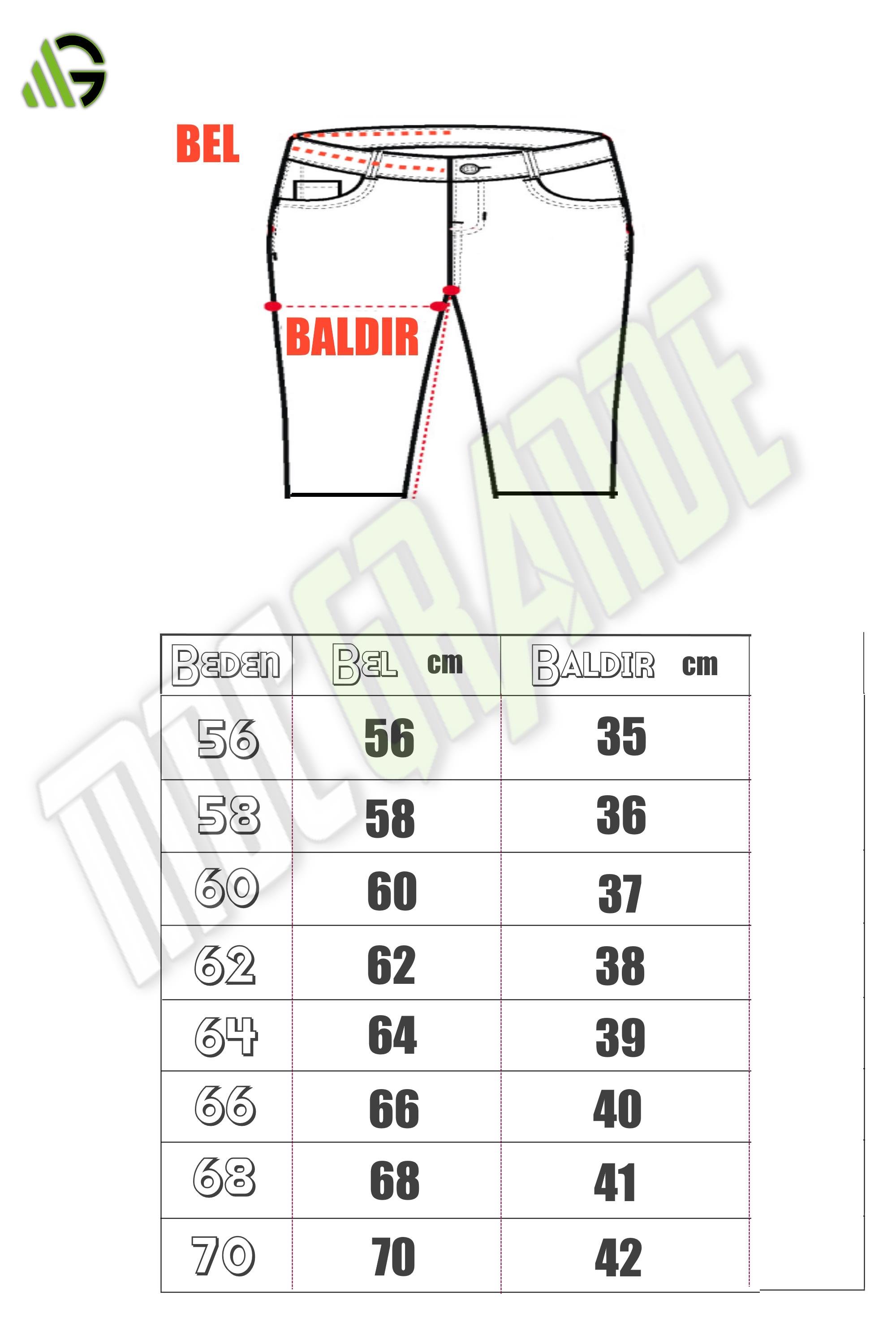 Mocgrande Büyük Beden Kot Kapri Power Lycra Comero 11913 SIYAH