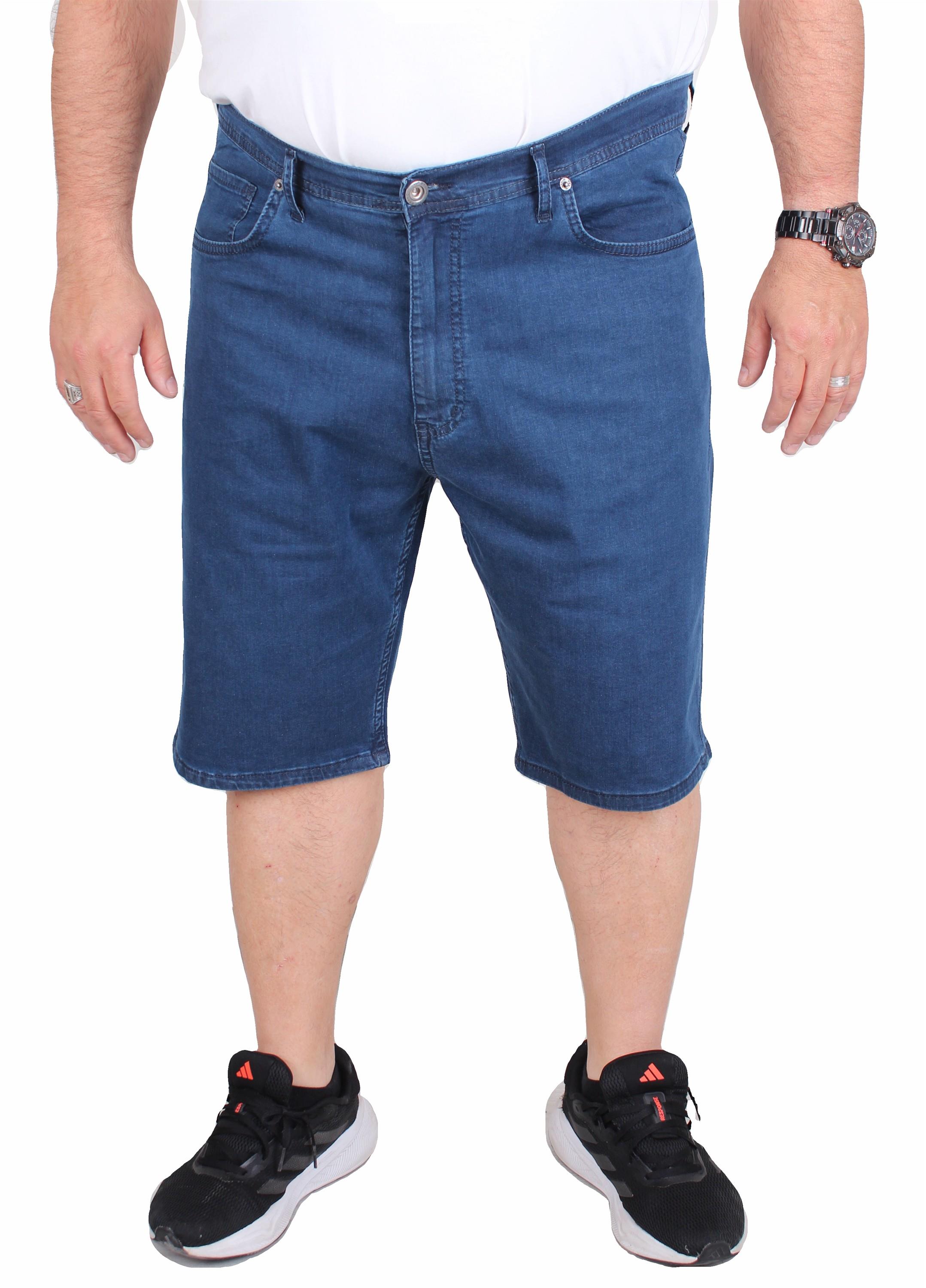 Mocgrande Büyük Beden Kot Kapri Power Lycra Comero 11913 MAVI