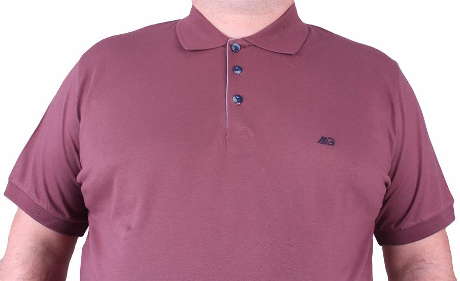 Mocgrande Büyük Beden Likralı Klasik Polo Tişört 11500 Eflatun
