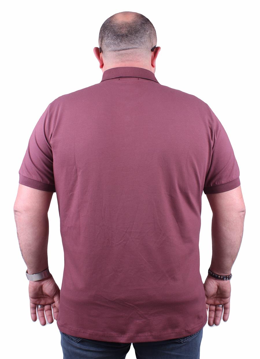 Mocgrande Büyük Beden Likralı Klasik Polo Tişört 11500 Eflatun