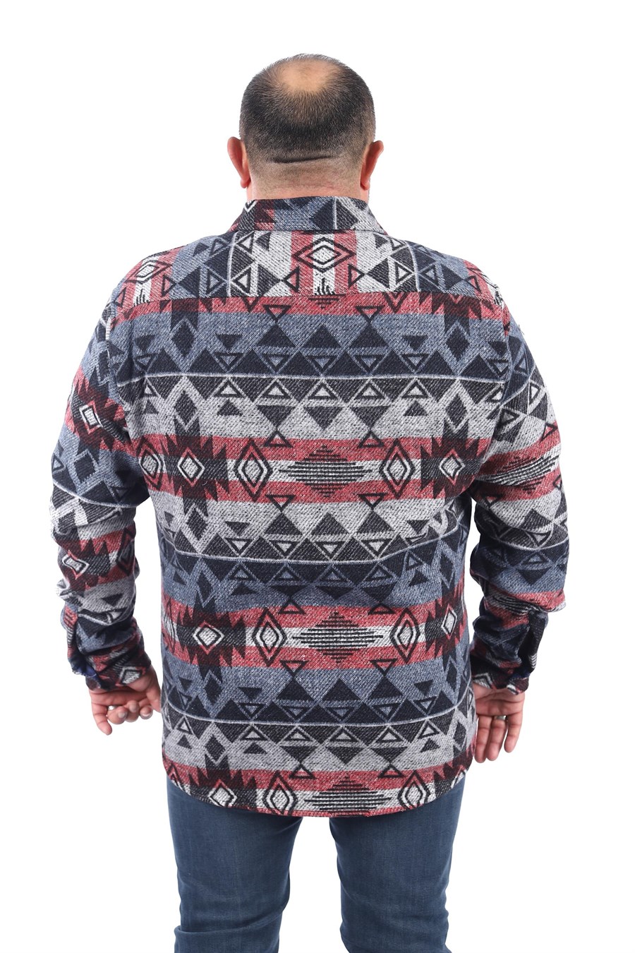 MocGrande Büyük Beden Oduncu Gömlek Red Apple 22210