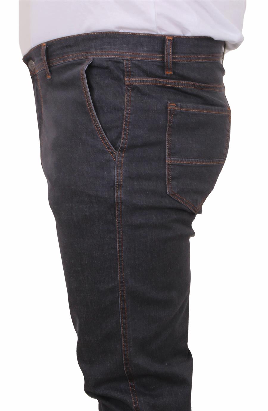 Mocgrande Büyük Beden Pantolon Yan Cepli  Klasik 11908 FUME