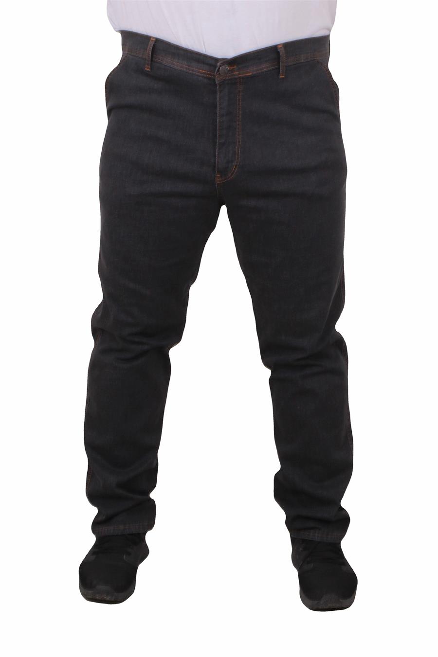 Mocgrande Büyük Beden Pantolon Yan Cepli  Klasik 11908 FUME