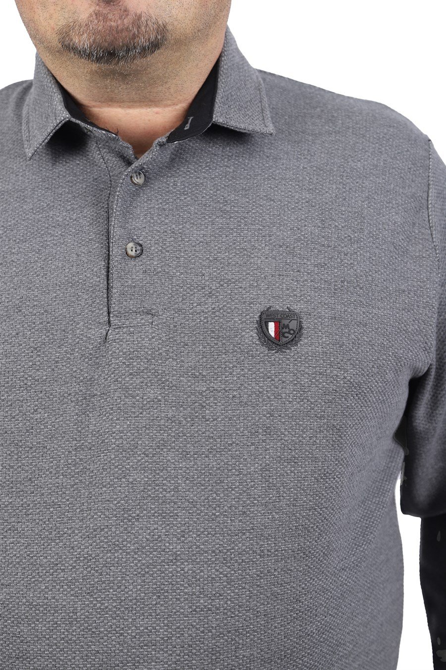 MocGrande Büyük Beden Polo Yaka Sweat West Coast 22711