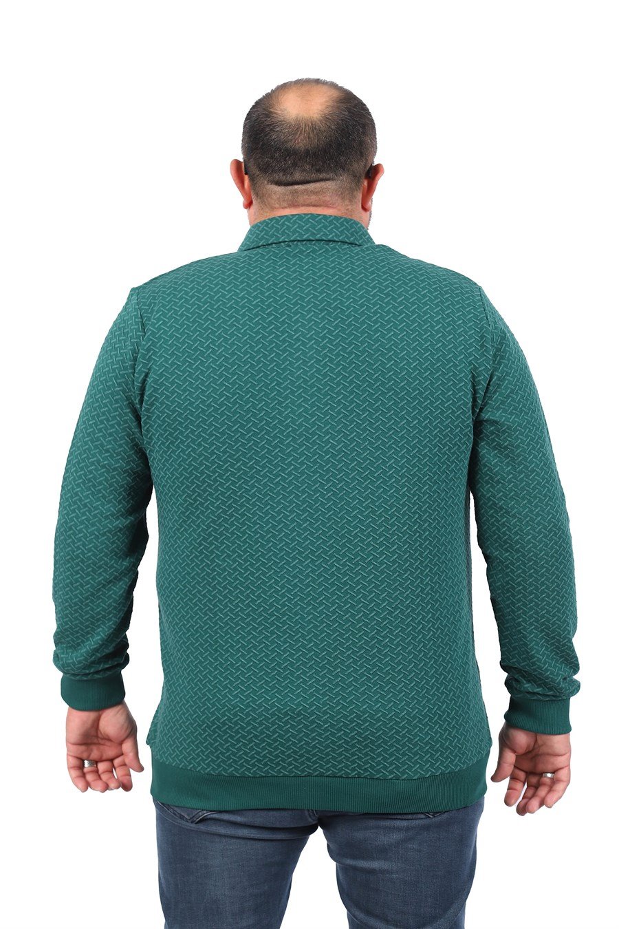 MocGrande Büyük Beden Polo Yaka Sweat İmpact MC 22717