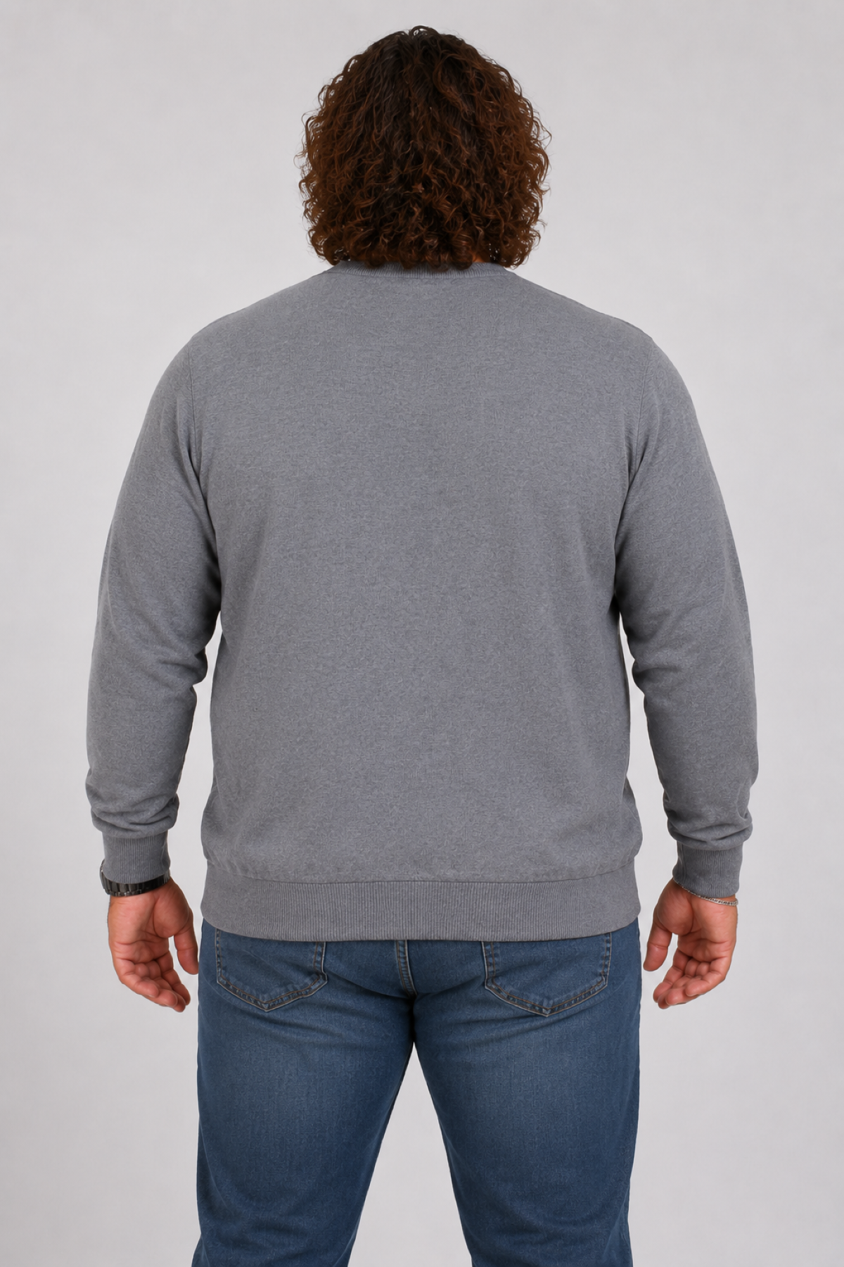 MocGrande Büyük Beden Selanik Classic Sweat 23200 ANTRASIT