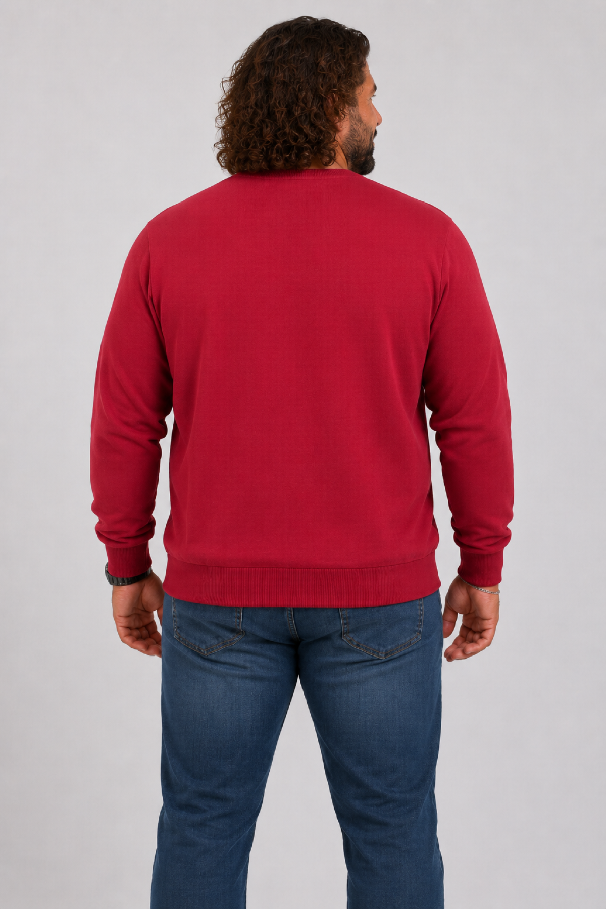 MocGrande Büyük Beden Selanik Classic Sweat 23200 BORDO