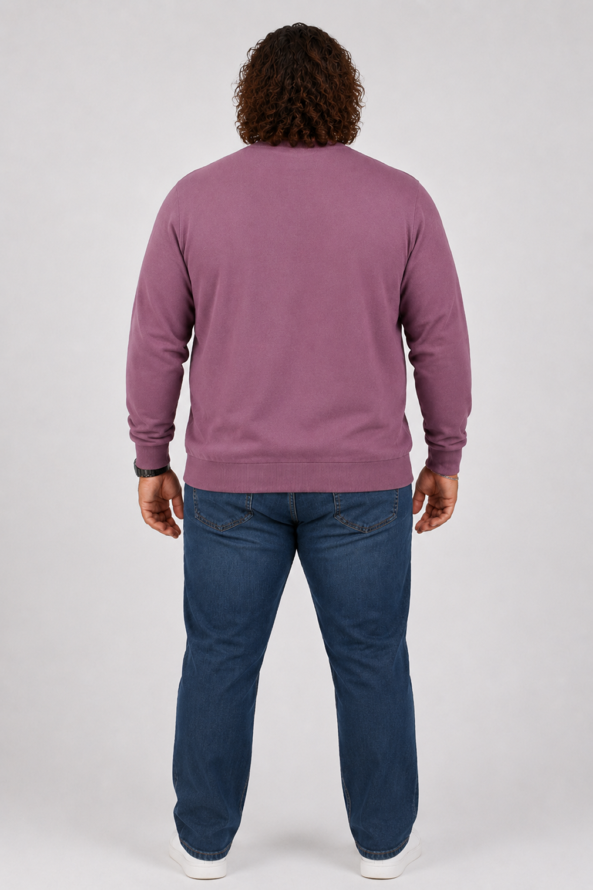 MocGrande Büyük Beden Selanik Classic Sweat 23200 Eflatun