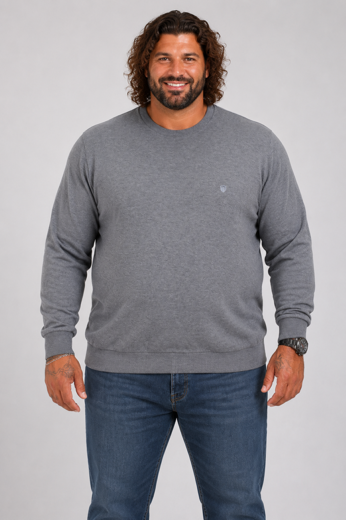 MocGrande Büyük Beden Selanik Classic Sweat 23200 ANTRASIT