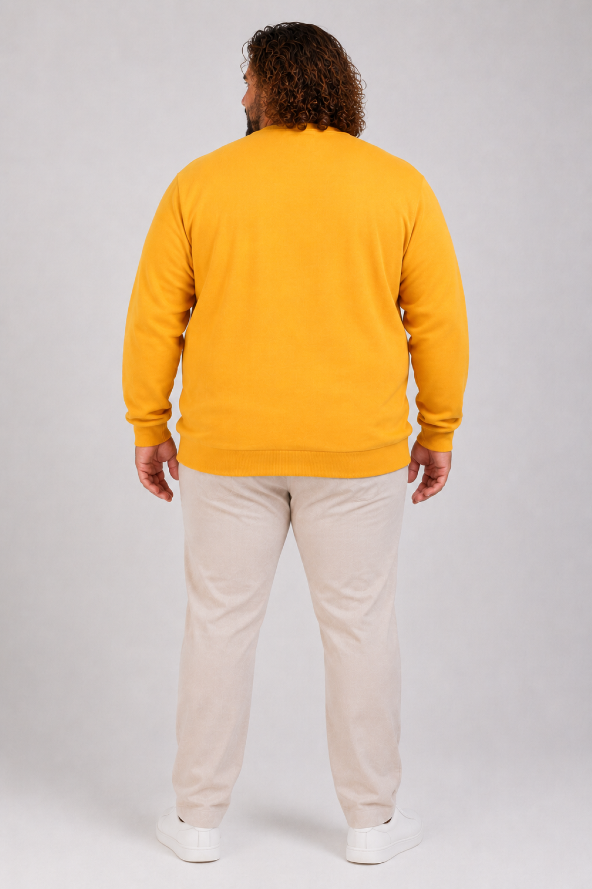 MocGrande Büyük Beden Selanik Classic Sweat 23200 HARDAL