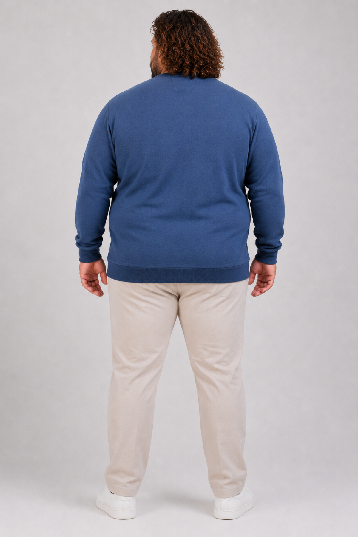 MocGrande Büyük Beden Selanik Classic Sweat 23200 Marin