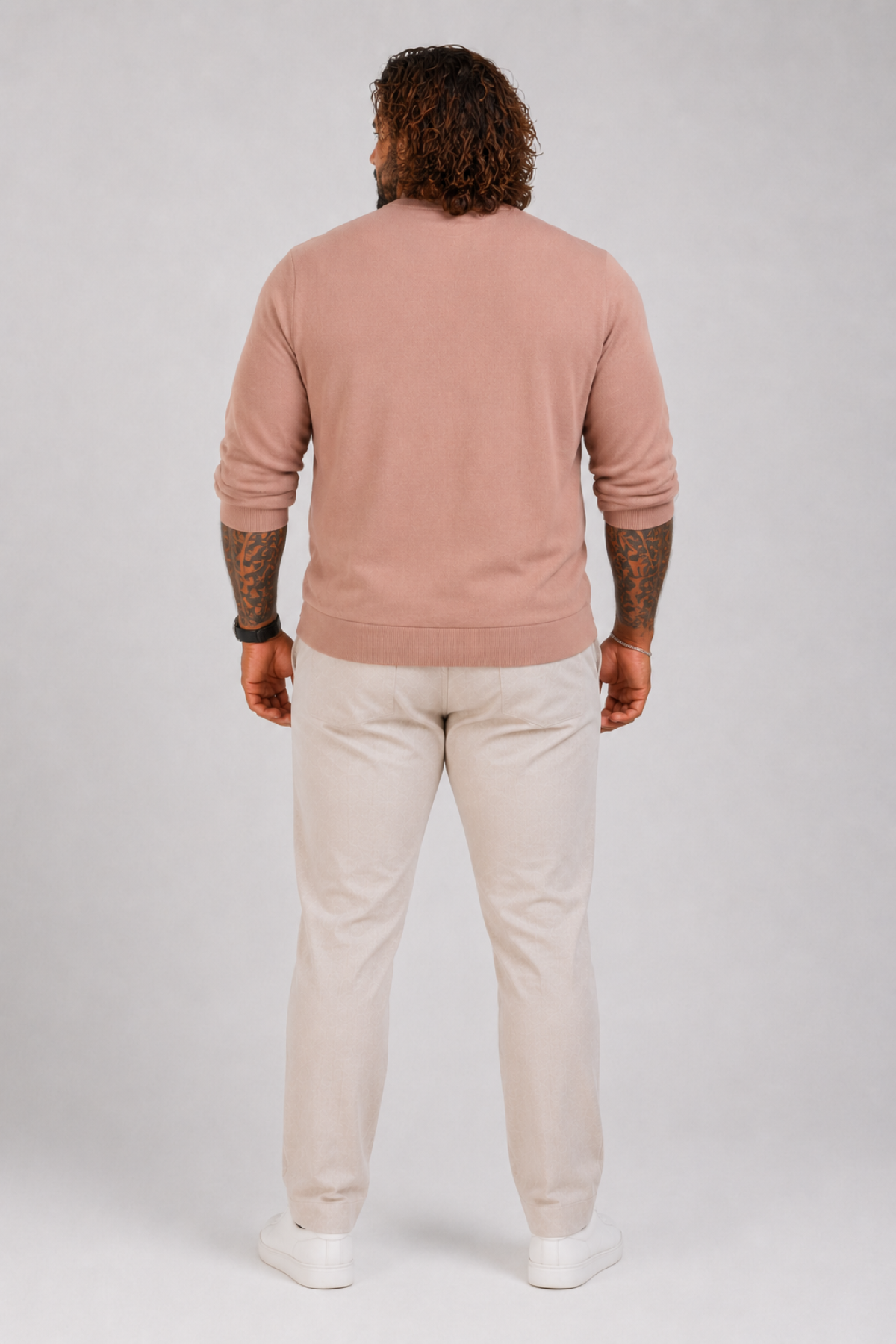 MocGrande Büyük Beden Selanik V Yaka Classic Sweat 23201 S.KAHVE