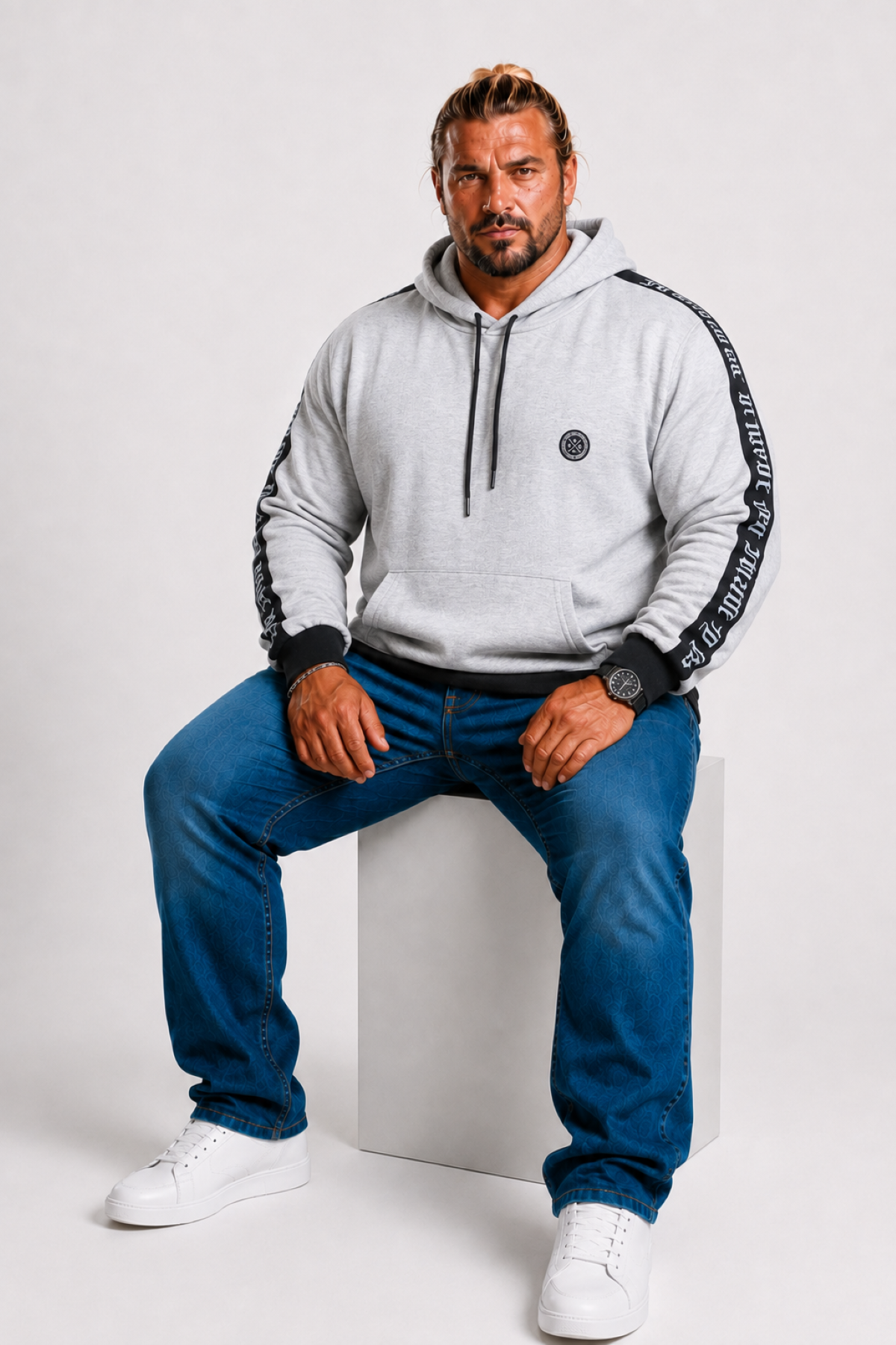 MocGrande Büyük Beden Sweat Maybe 22706 ANTRASIT