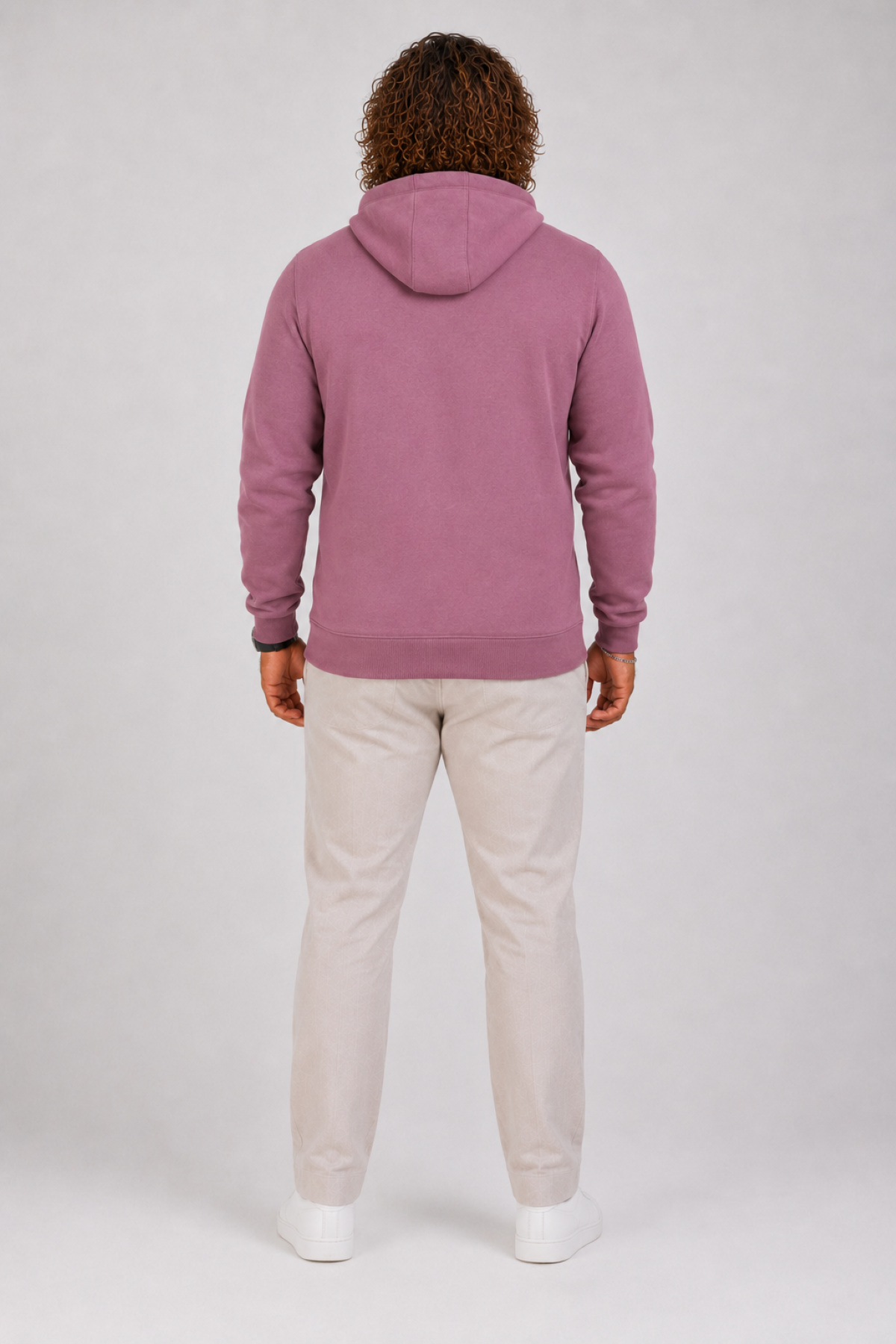 Mocgrande Büyük Beden Unisex Kapüşonlu 3ip Sweat 11701 Eflatun