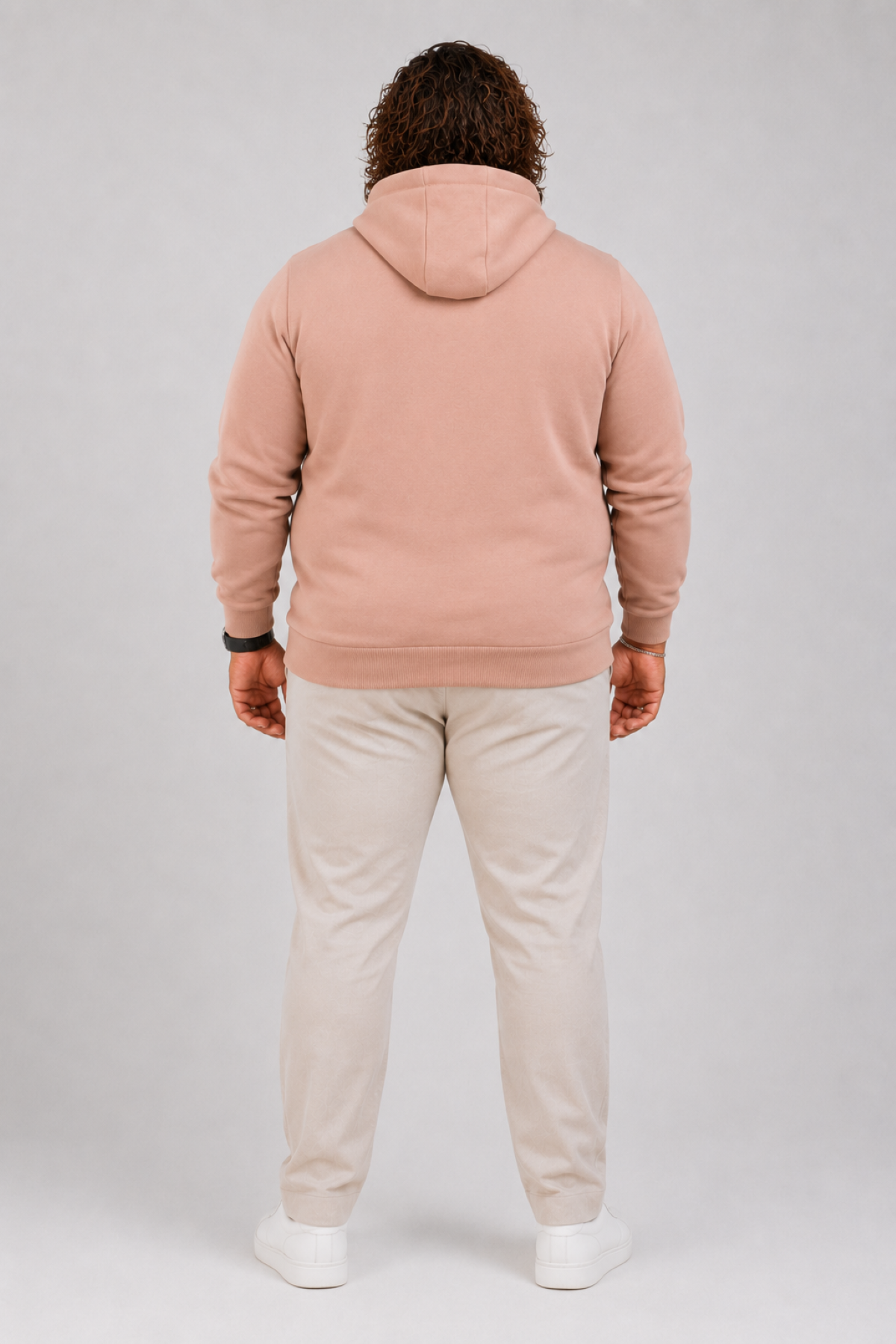 Mocgrande Büyük Beden Unisex Kapüşonlu 3ip Sweat 11701 S.KAHVE
