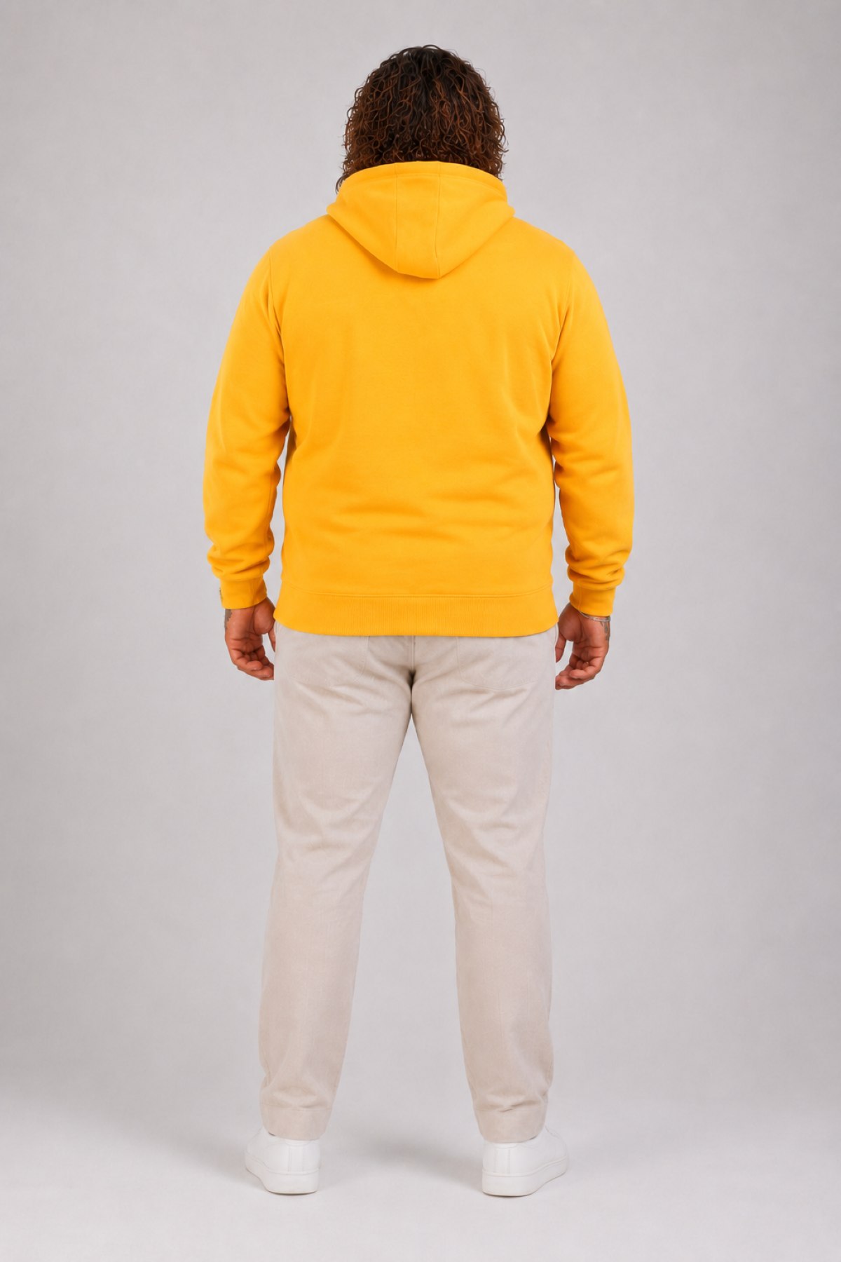 Mocgrande Büyük Beden Unisex Kapüşonlu 3ip Sweat 11701 HARDAL