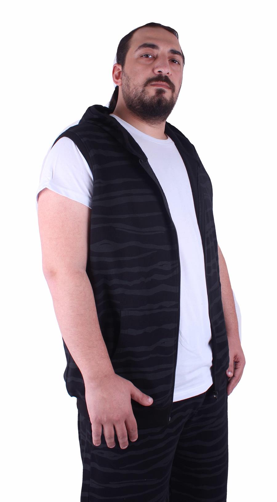 Mocgrande Büyük Beden Unisex Yelek 23600 SIYAH