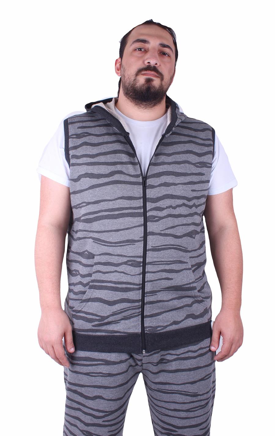 Mocgrande Büyük Beden Unisex Yelek 23600 GRI