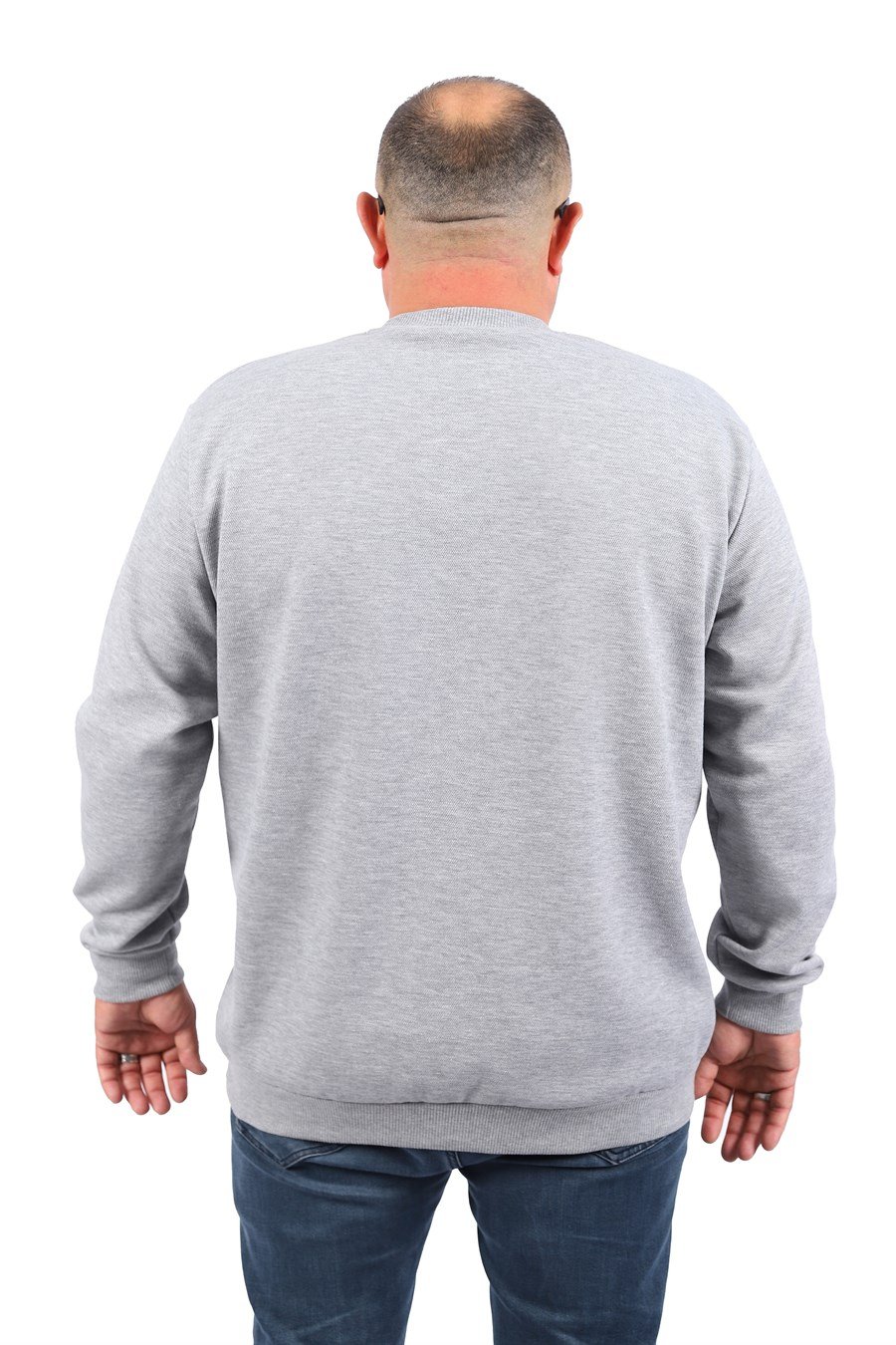 MocGrande Büyük Beden V Yaka Double Face Basic 22720