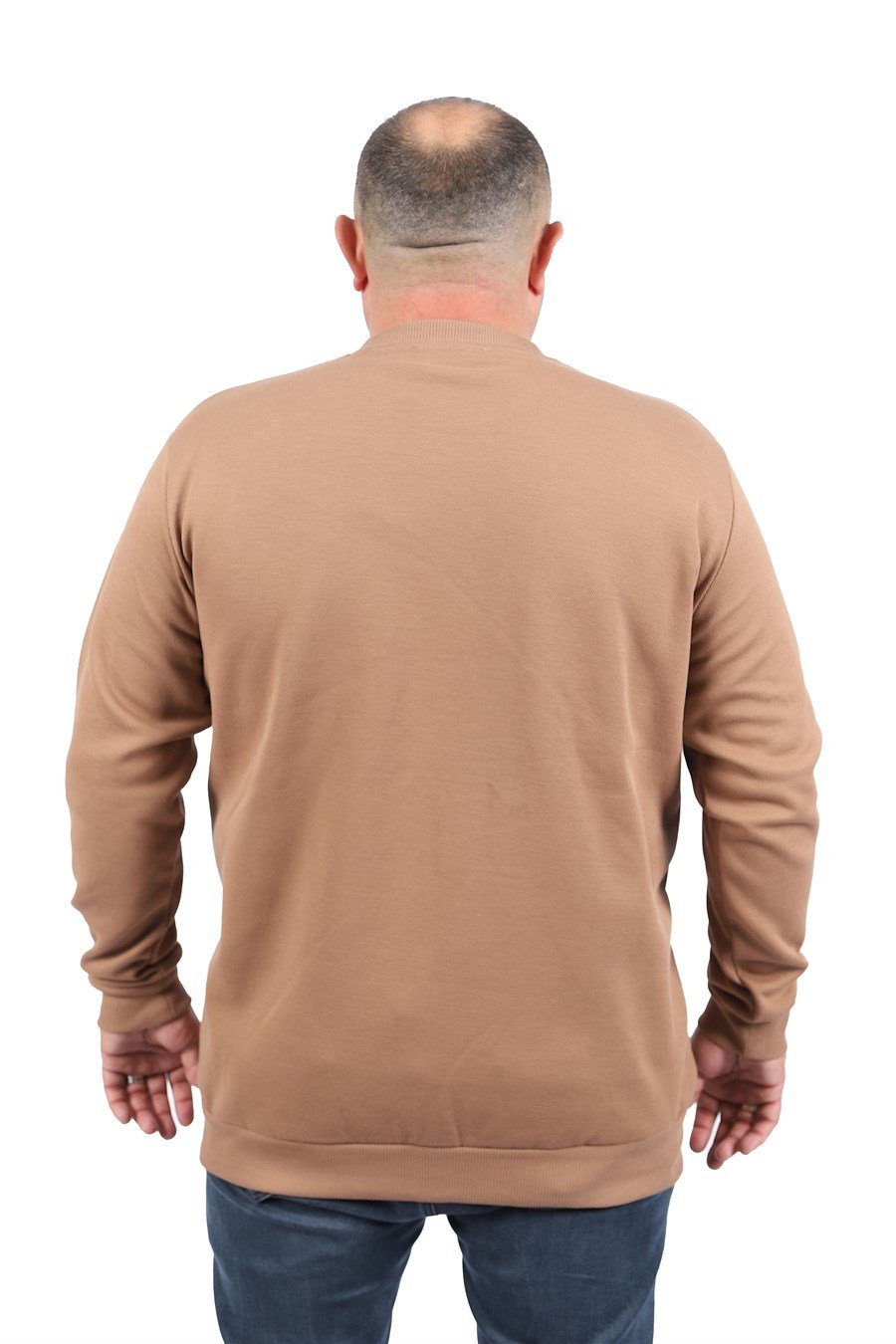 MocGrande Büyük Beden V Yaka Double Face Basic 22720