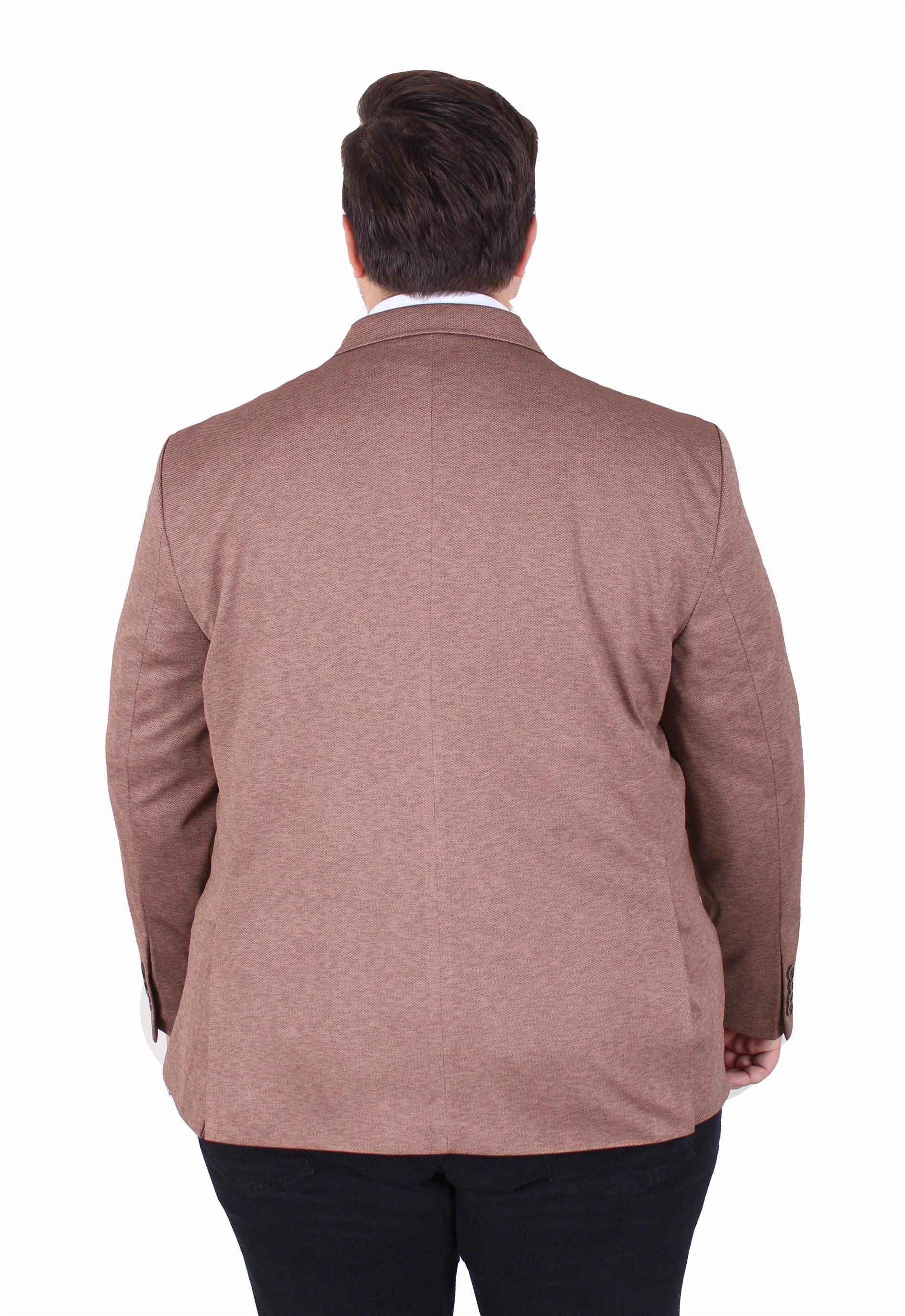 Mocgrande Erkek Büyük Beden 4 Drop Blazer Zaha Ceket 500603 Vizon