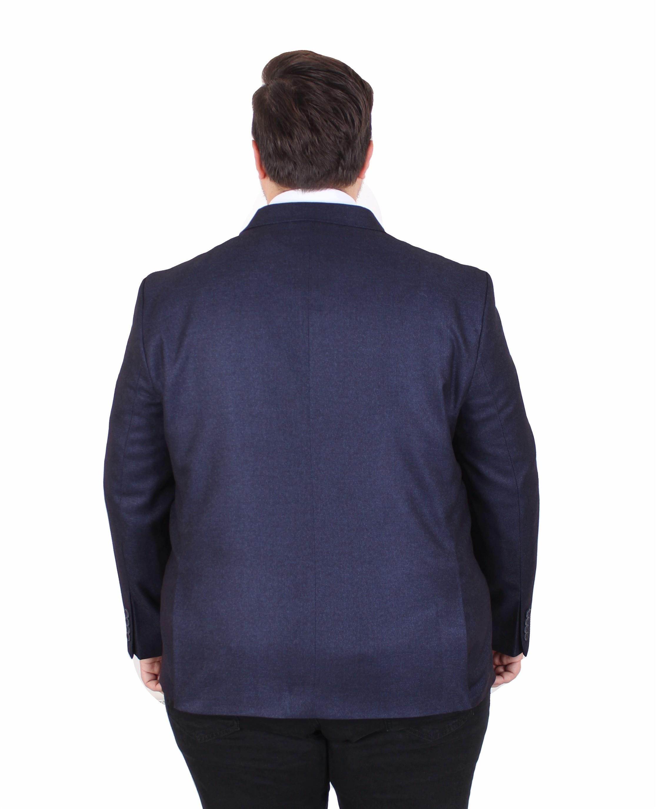 Mocgrande Erkek Büyük Beden 4 Drop Blazer Oskar Ceket 500607 LACIVERT