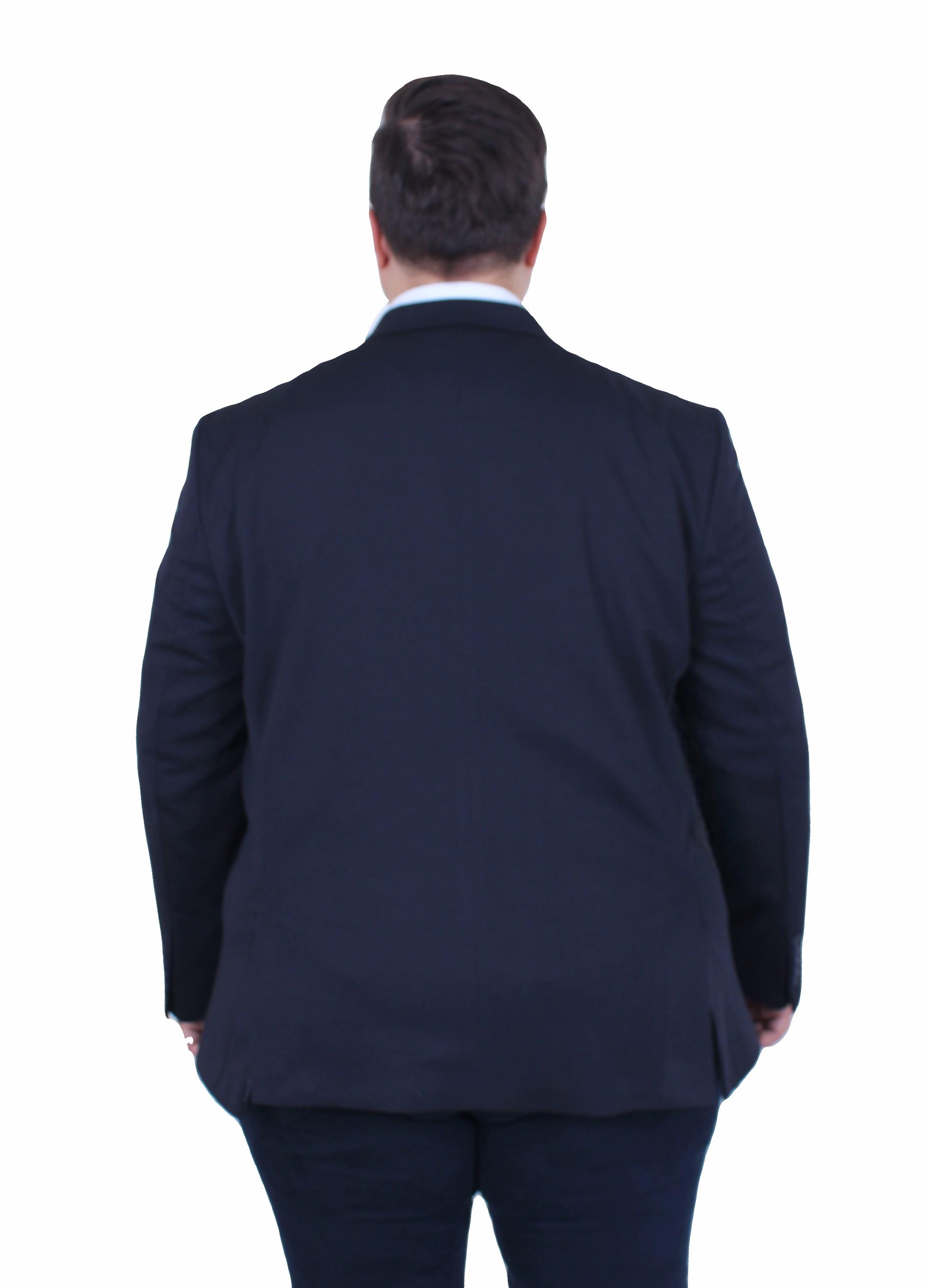 Mocgrande Erkek Büyük Beden 4 Drop Blazer Zaha Ceket 500603 LACIVERT