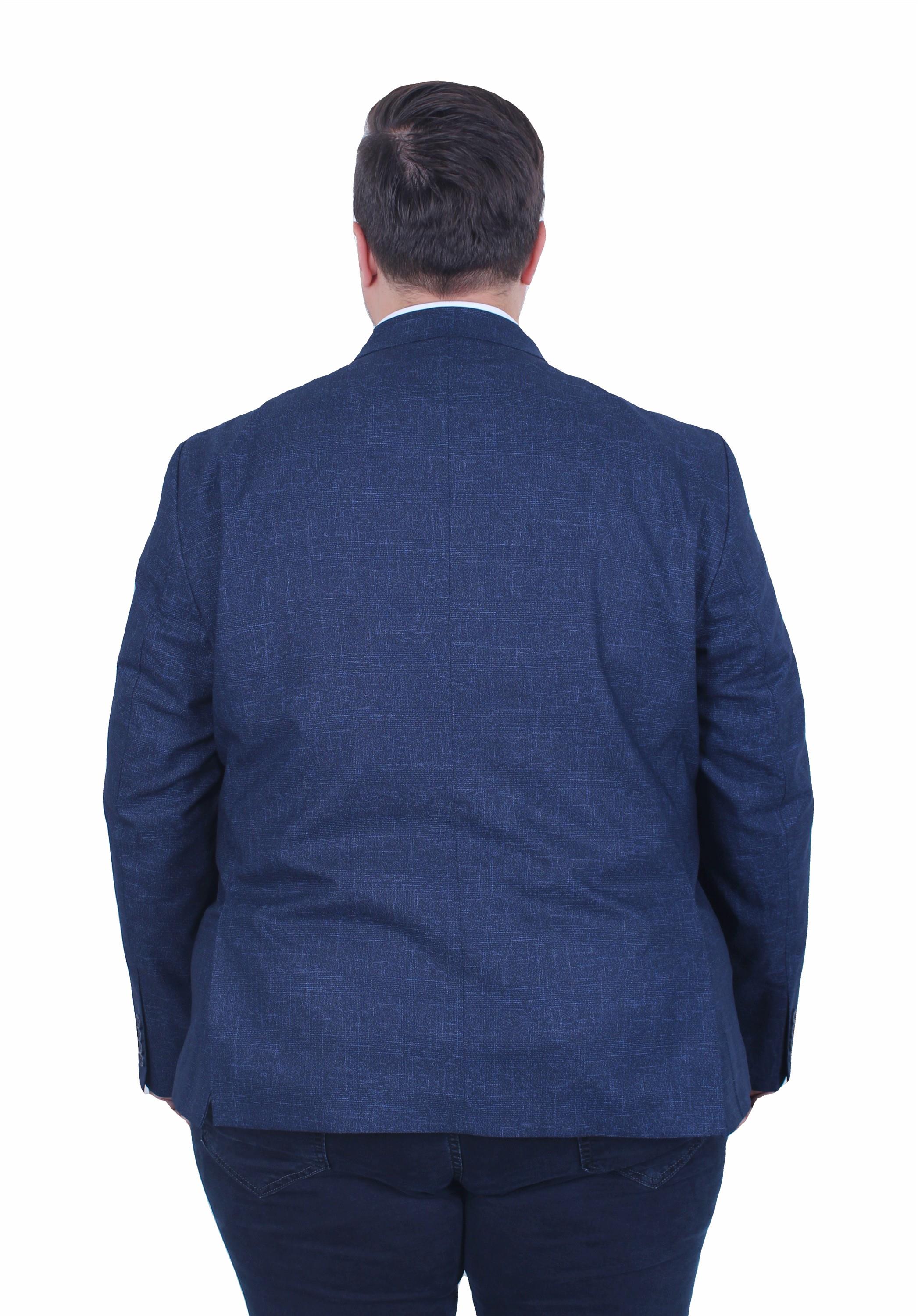 Mocgrande Erkek Büyük Beden 6 Drop Blazer Gio Ceket 500604 LACIVERT