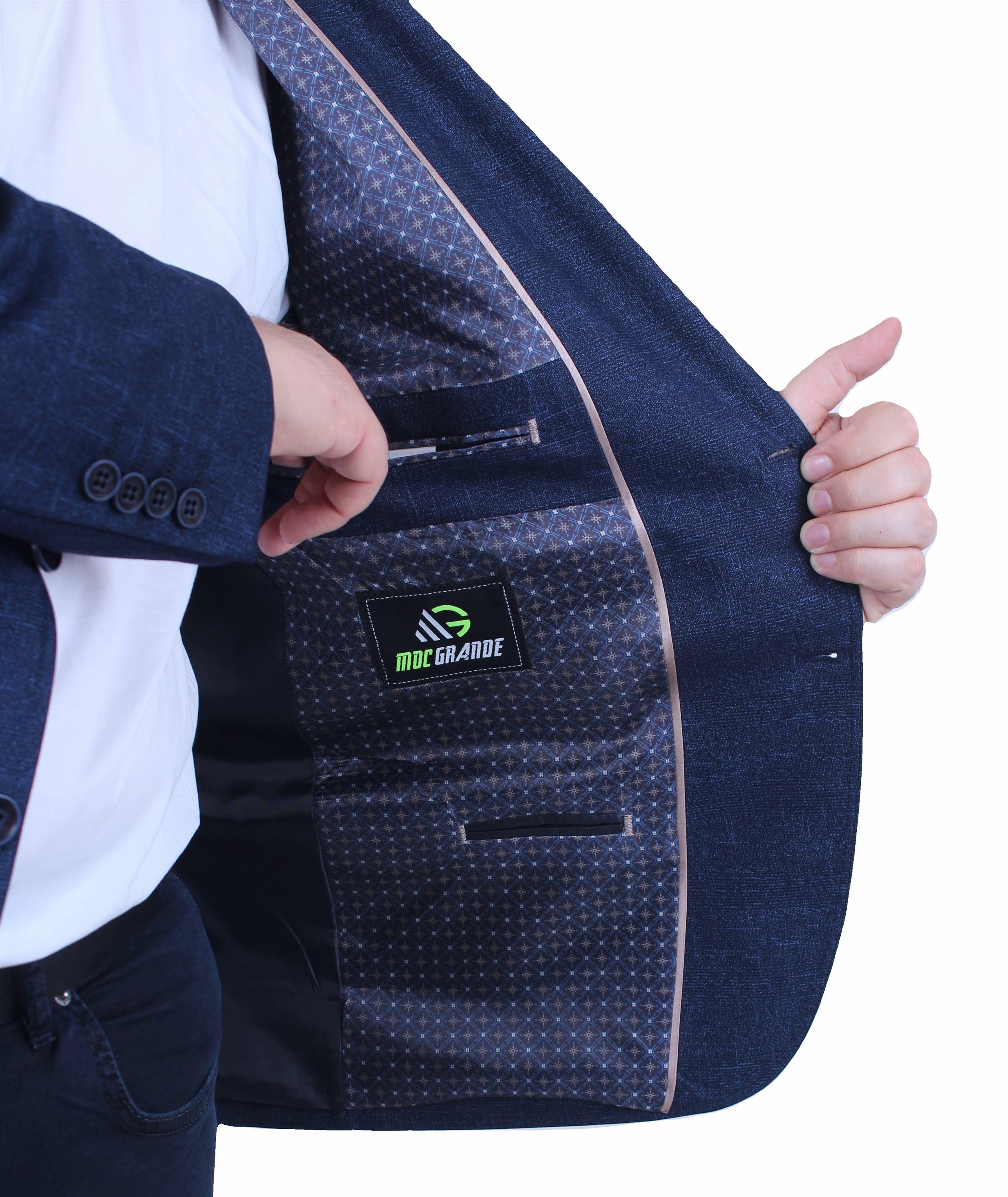 Mocgrande Erkek Büyük Beden 6 Drop Blazer Gio Ceket 500604 LACIVERT