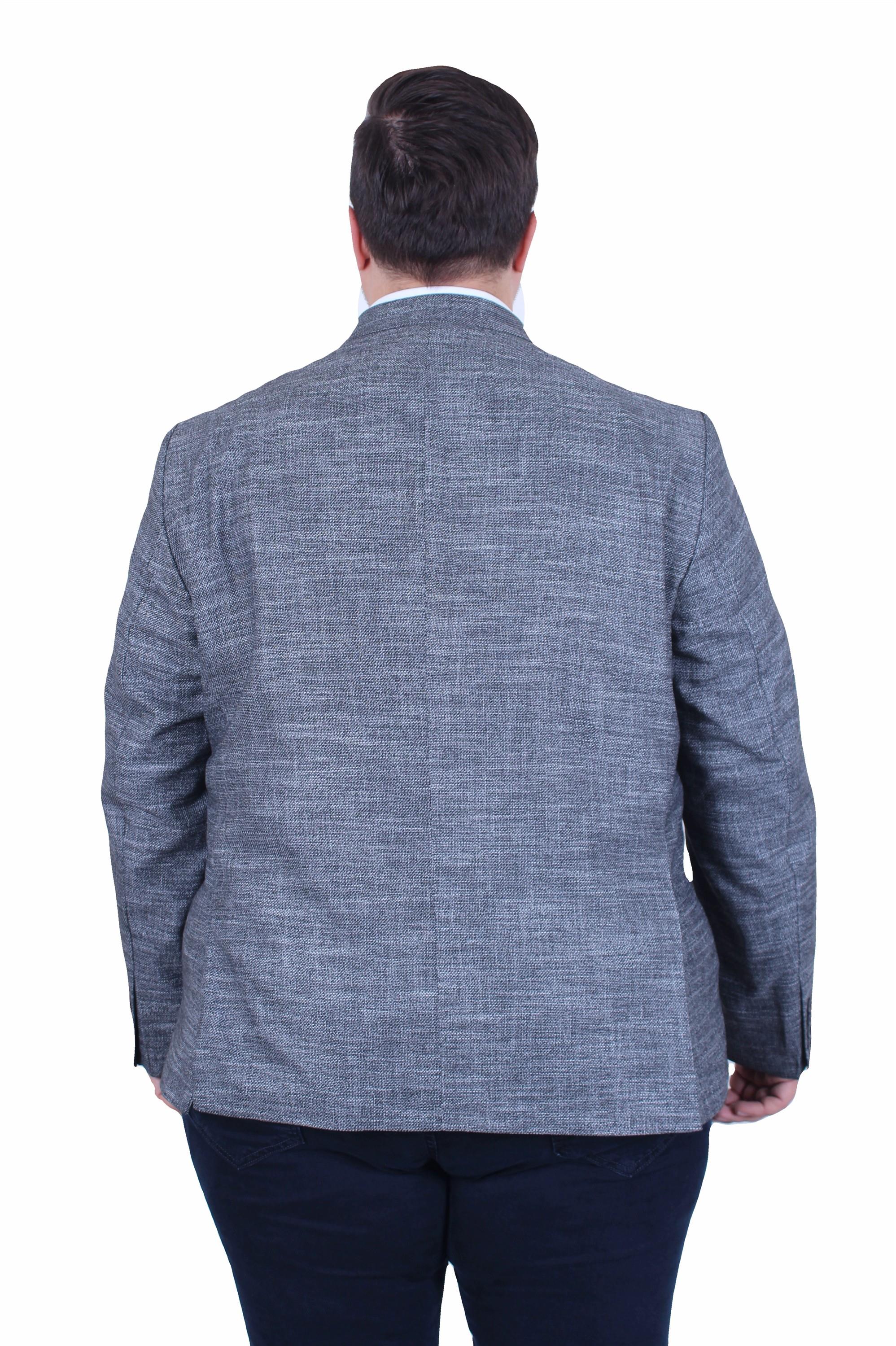 Mocgrande Erkek Büyük Beden 6 Drop Blazer Tuna Ceket 500601 SIYAH