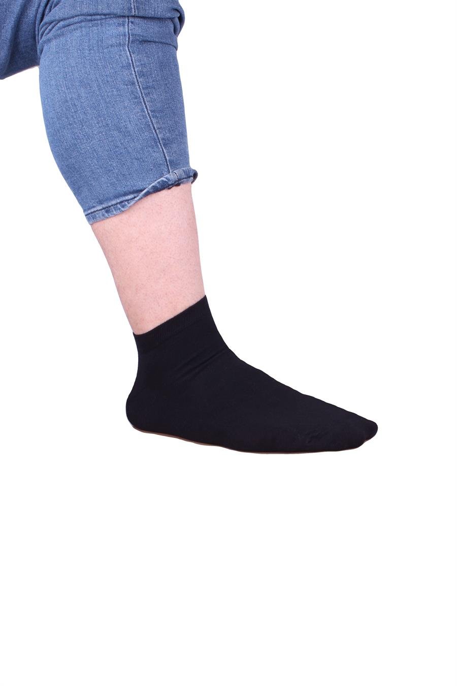 MocGrande Erkek Büyük Beden Bambu Dikişsiz Altılı Paket Patik Çorap 11903 SIYAH