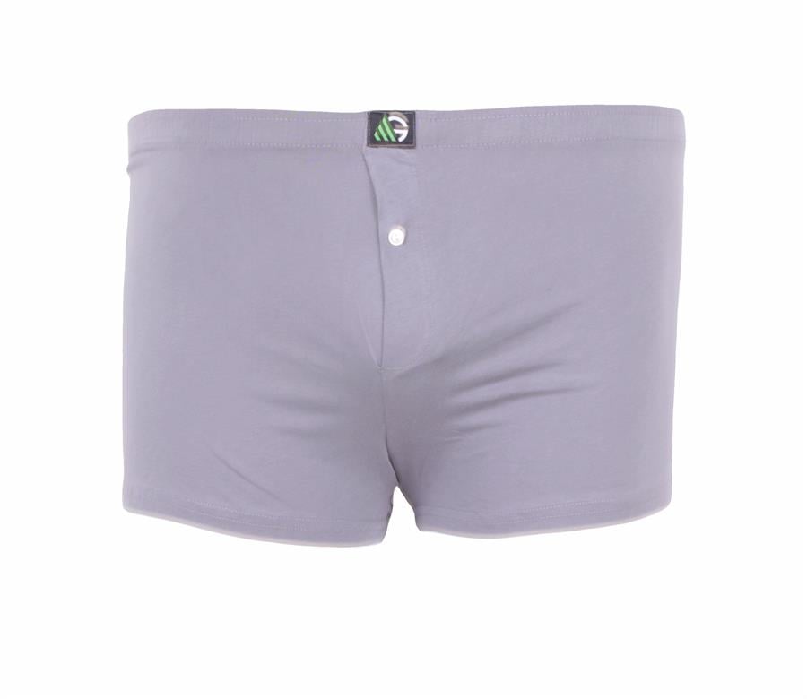 MocGrande Erkek Büyük Beden Düğmeli Uzun Paça Boxer 11907 GRI