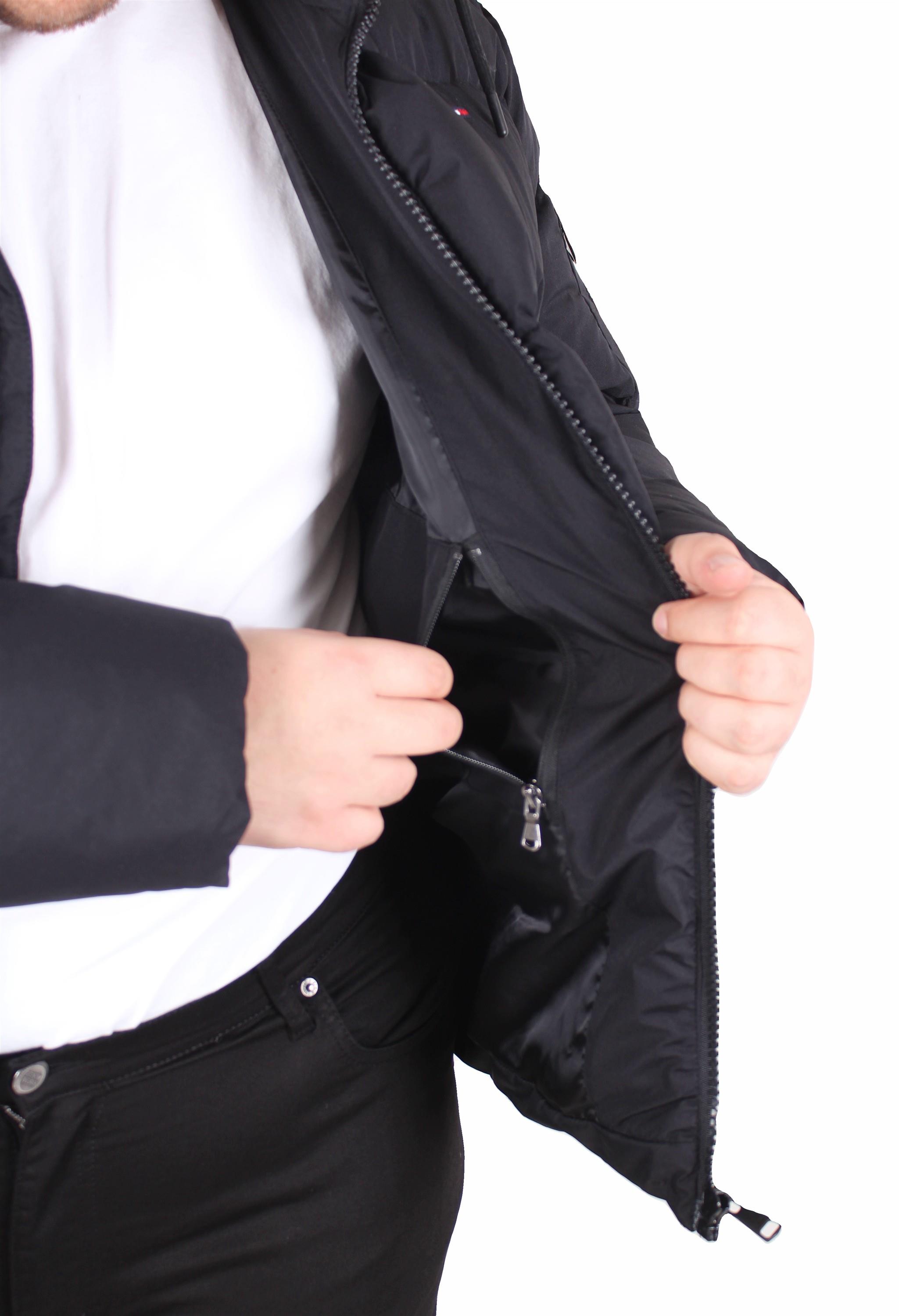 Mocgrande Erkek Büyük Beden Kapüşonlu Mont Lusso 2505 SIYAH