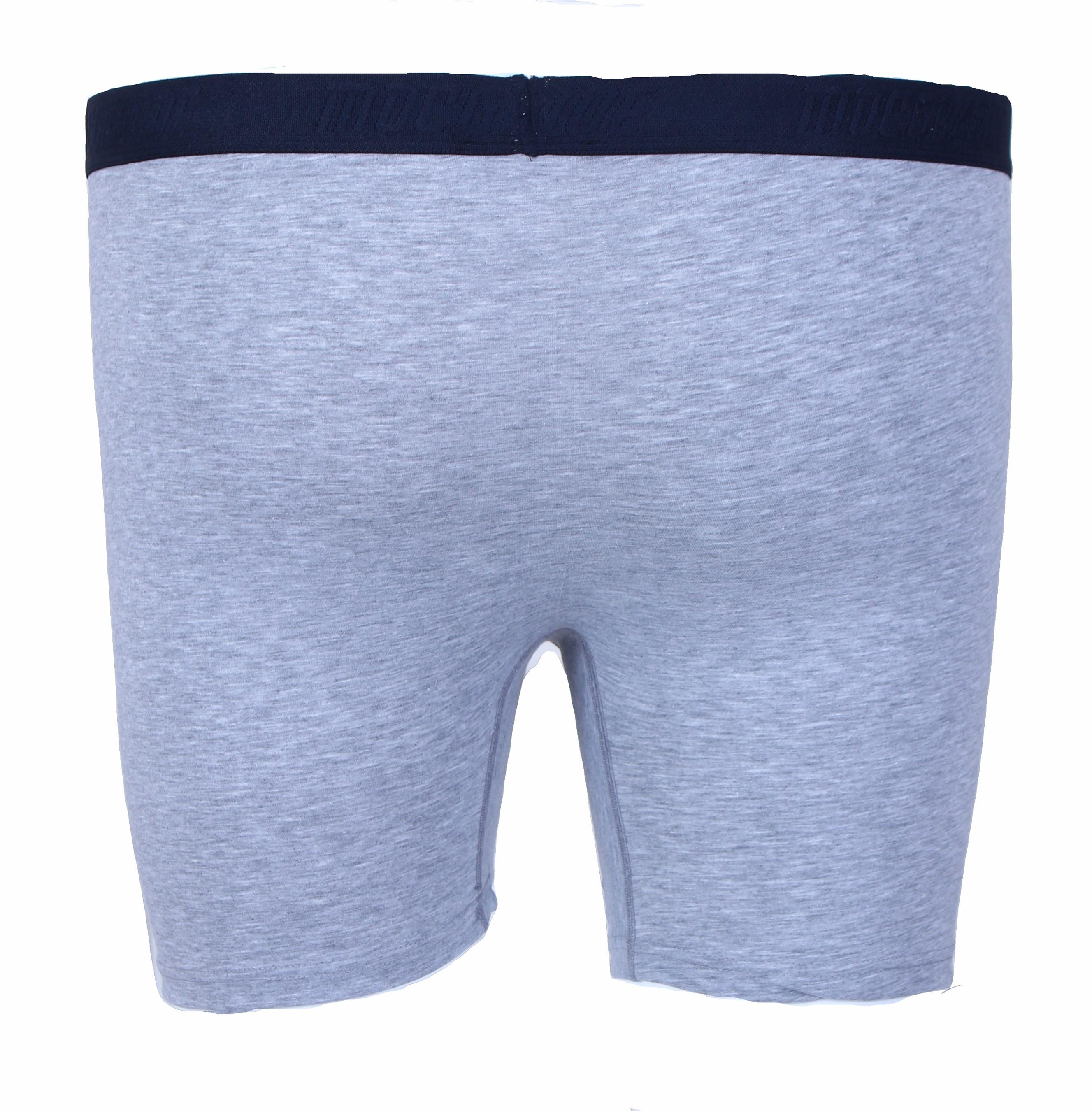 MocGrande Erkek Büyük Beden Likralı Uzun Paça Boxer 11906 GRI MELANJ