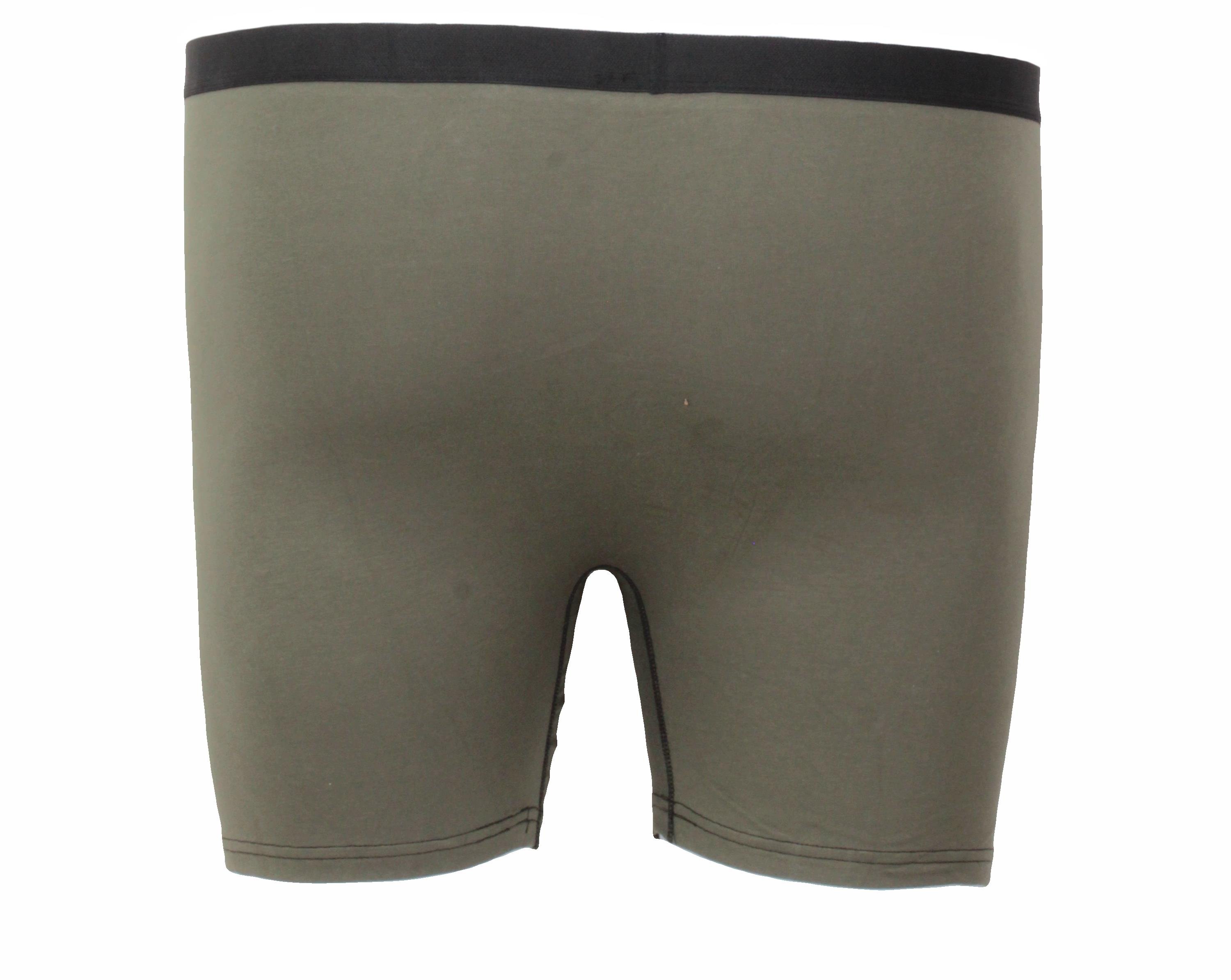 MocGrande Erkek Büyük Beden Likralı Uzun Paça Boxer 11906 Askeri Yeşil