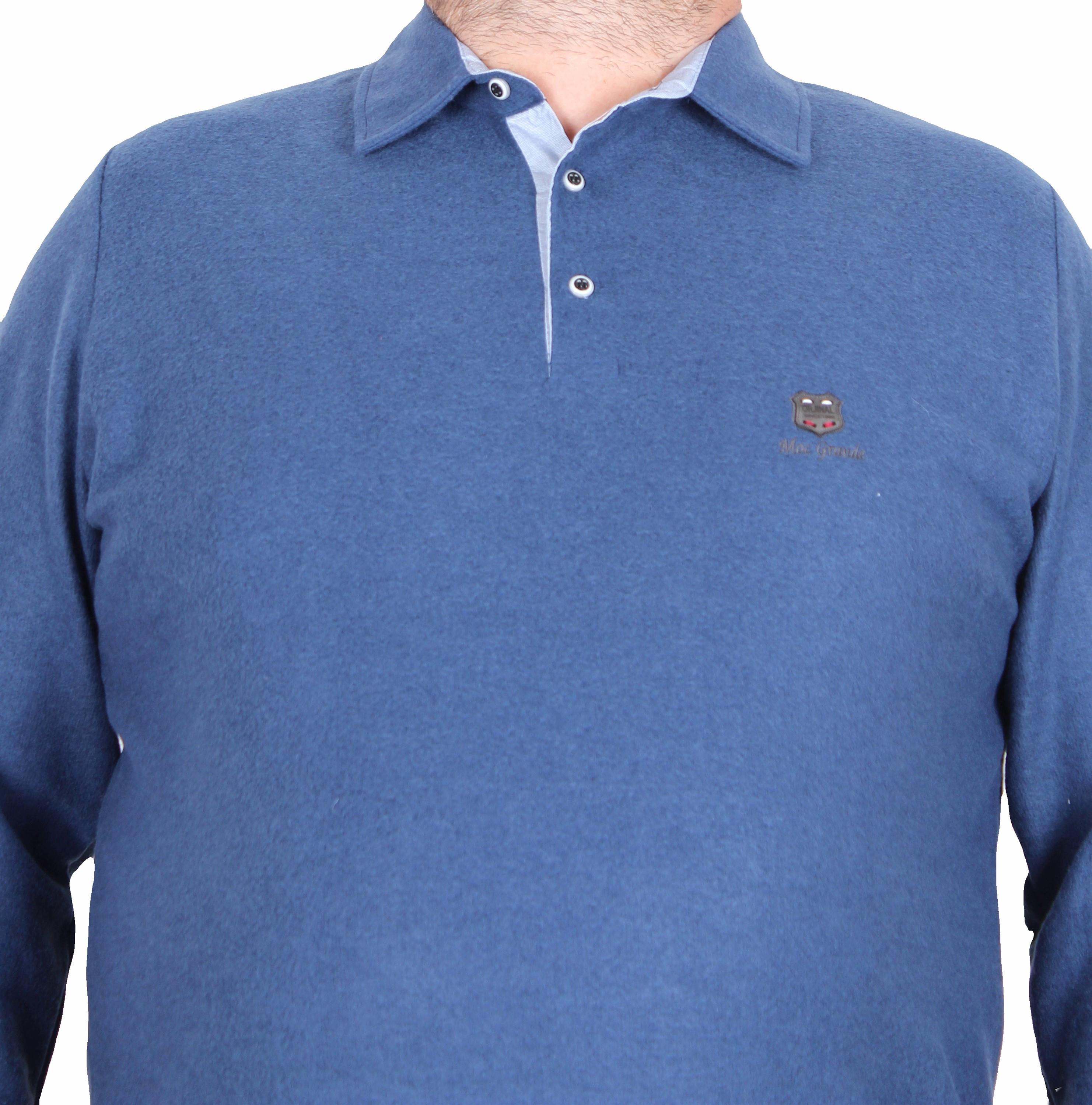 MocGrande Erkek Büyük Beden Polo Yaka Sweat Moc Grande 24410 Marin